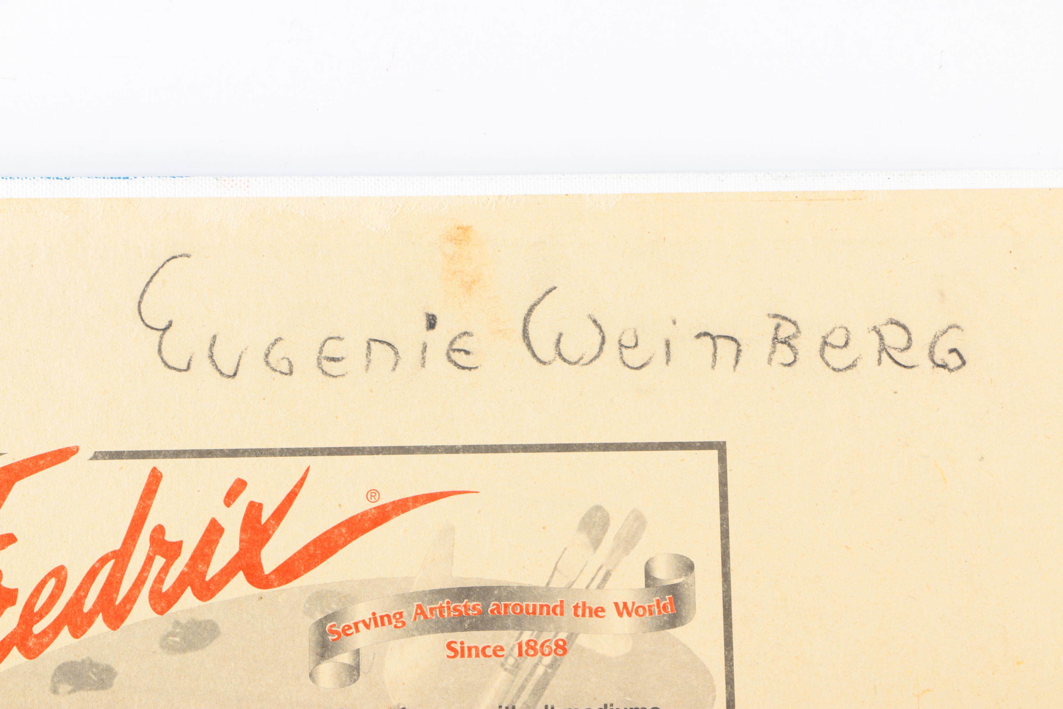 Eugenie Weinberg Mid-Century Acrylic Paintings on Canvas Board