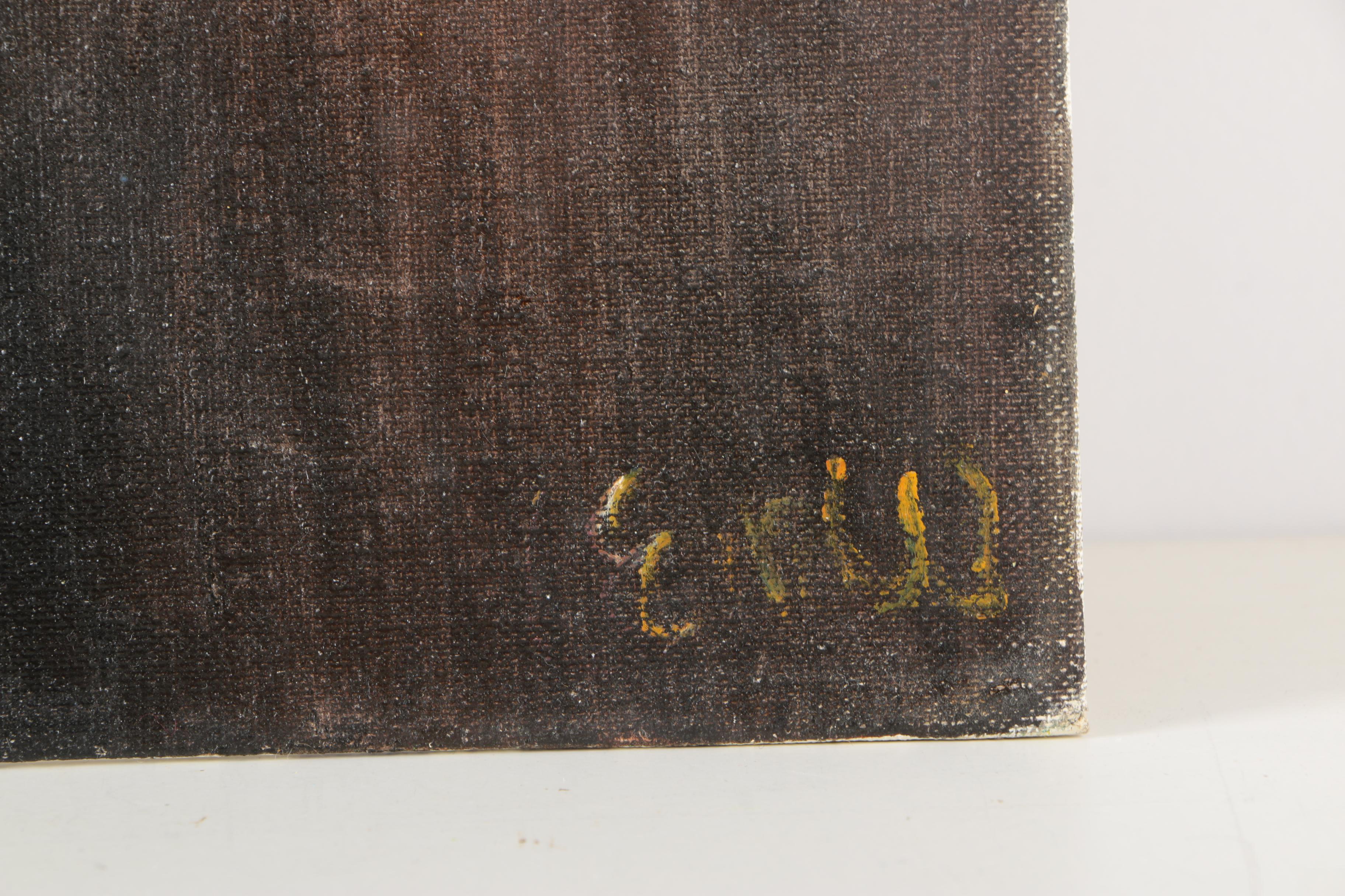 Eugenie Weinberg Mid-Century Acrylic Paintings on Canvas Board