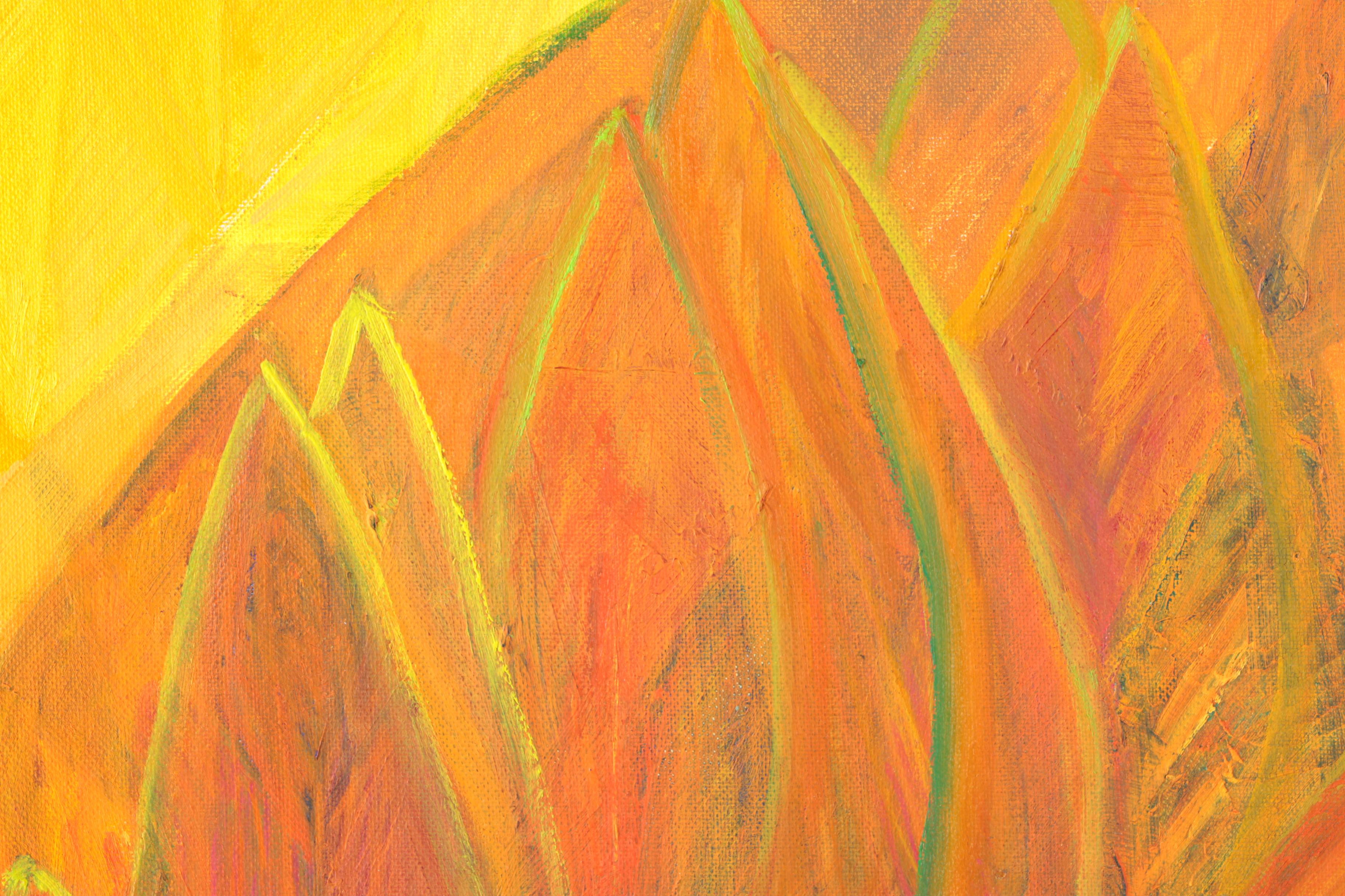 Eugenie Weinberg Mid-Century Acrylic Paintings on Canvas Board