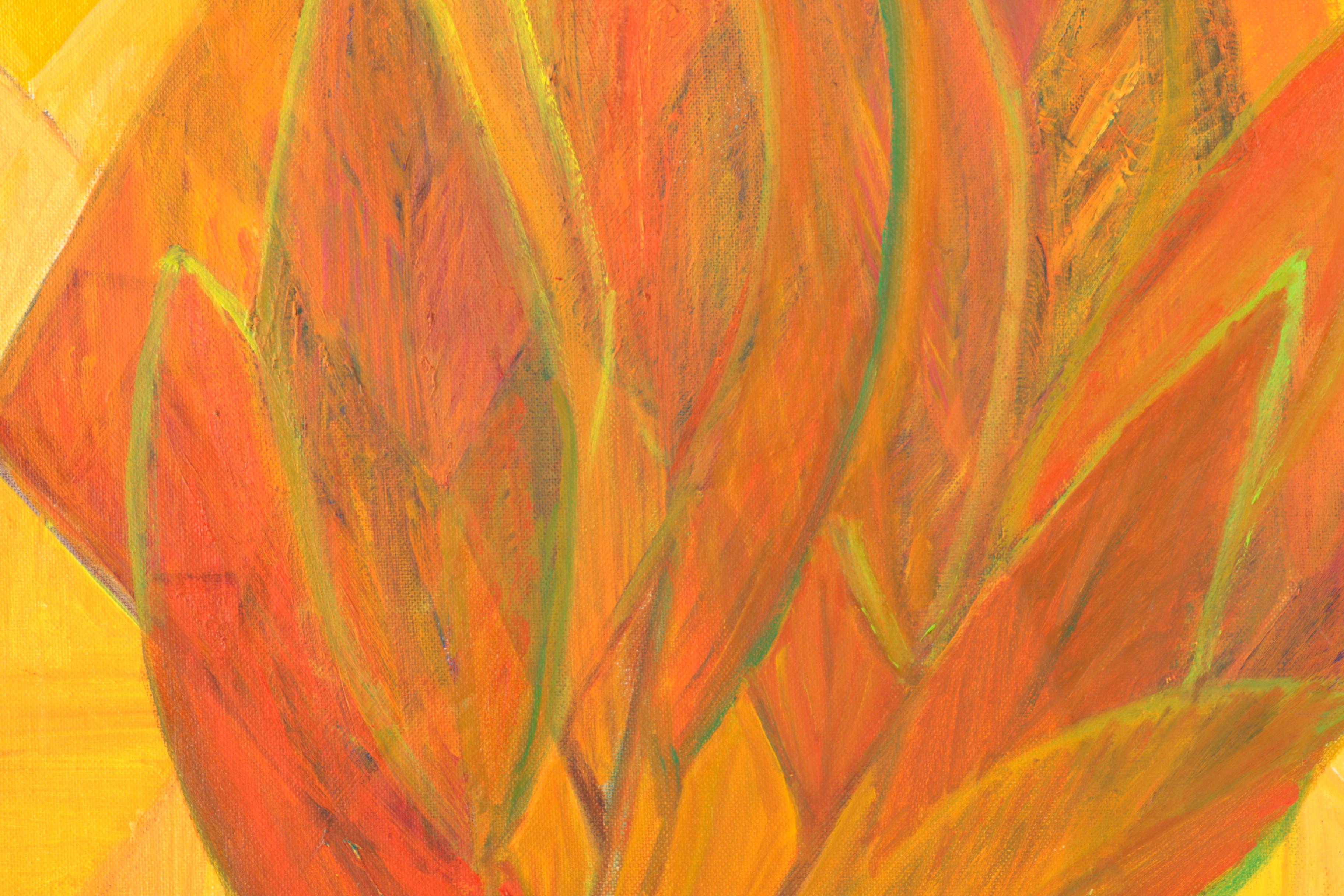 Eugenie Weinberg Mid-Century Acrylic Paintings on Canvas Board