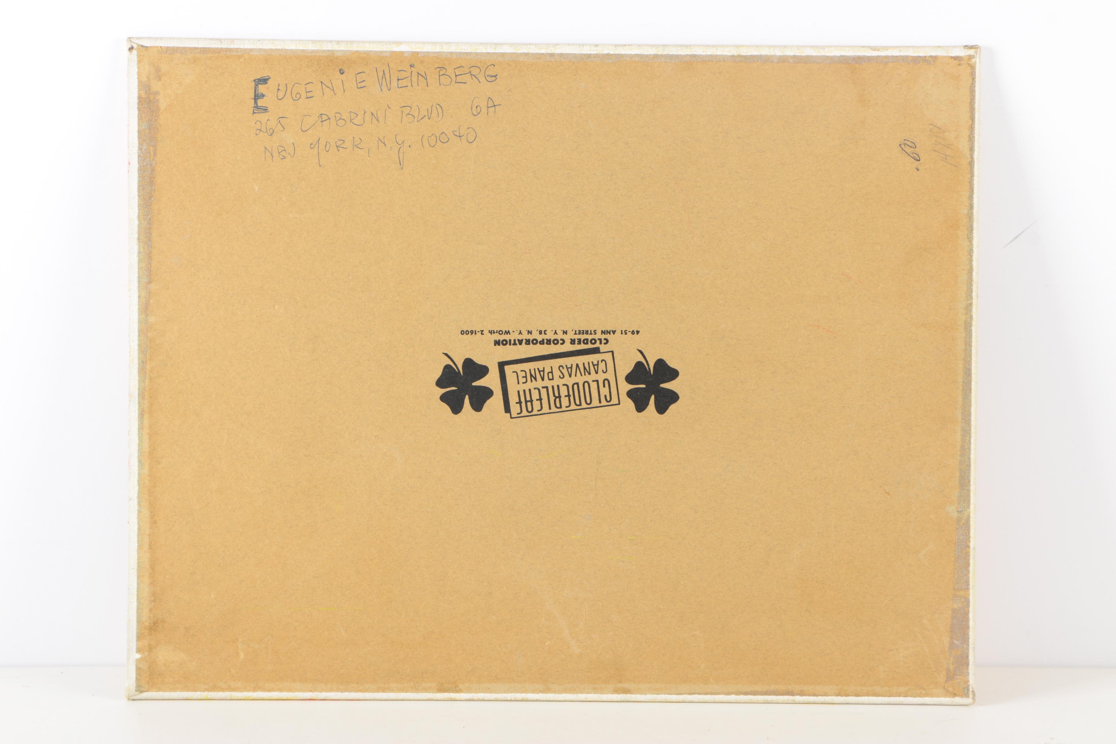 Eugenie Weinberg Mid-Century Acrylic Paintings on Canvas Board