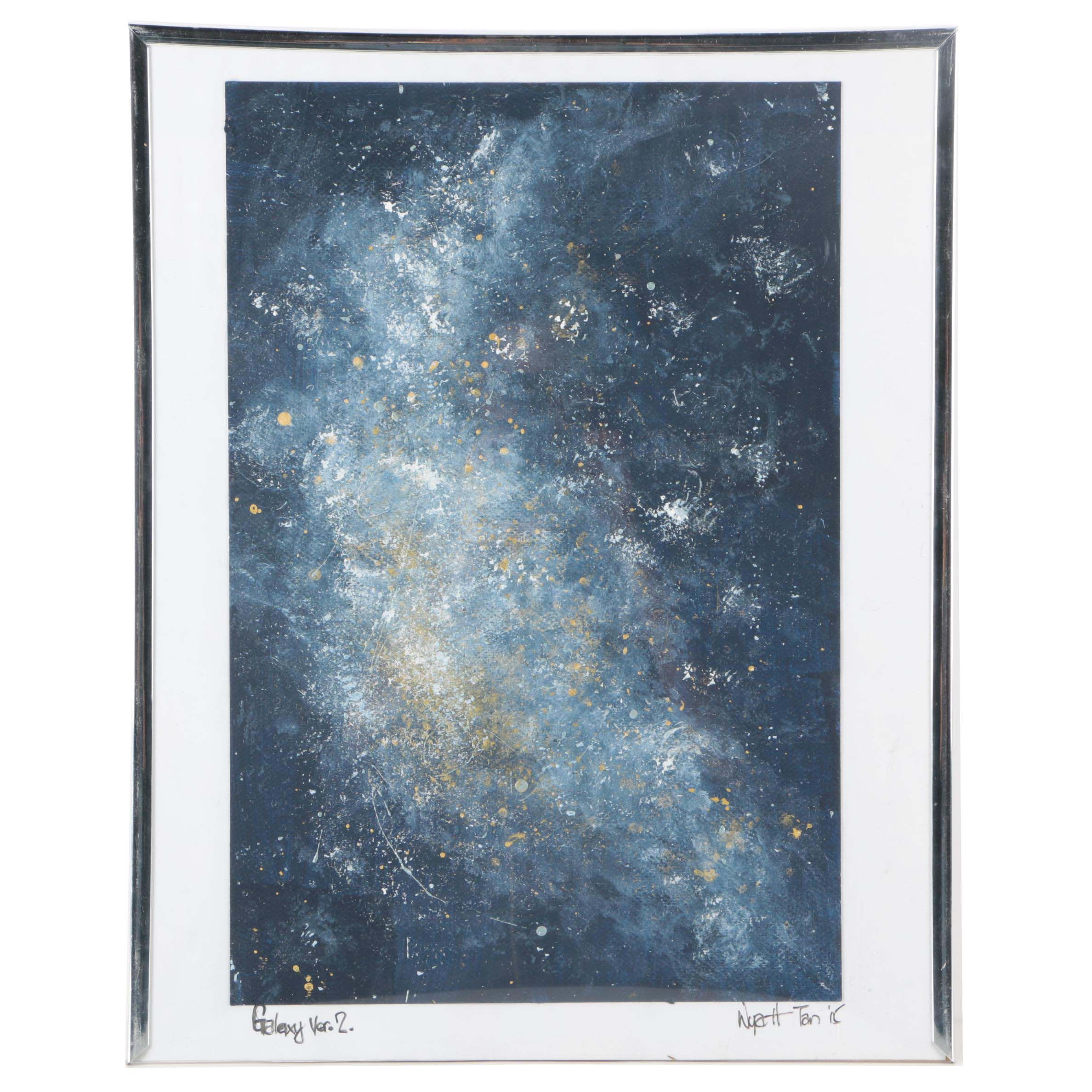 Wyatt Tan Gouache on Paper "Galaxy Version 2"