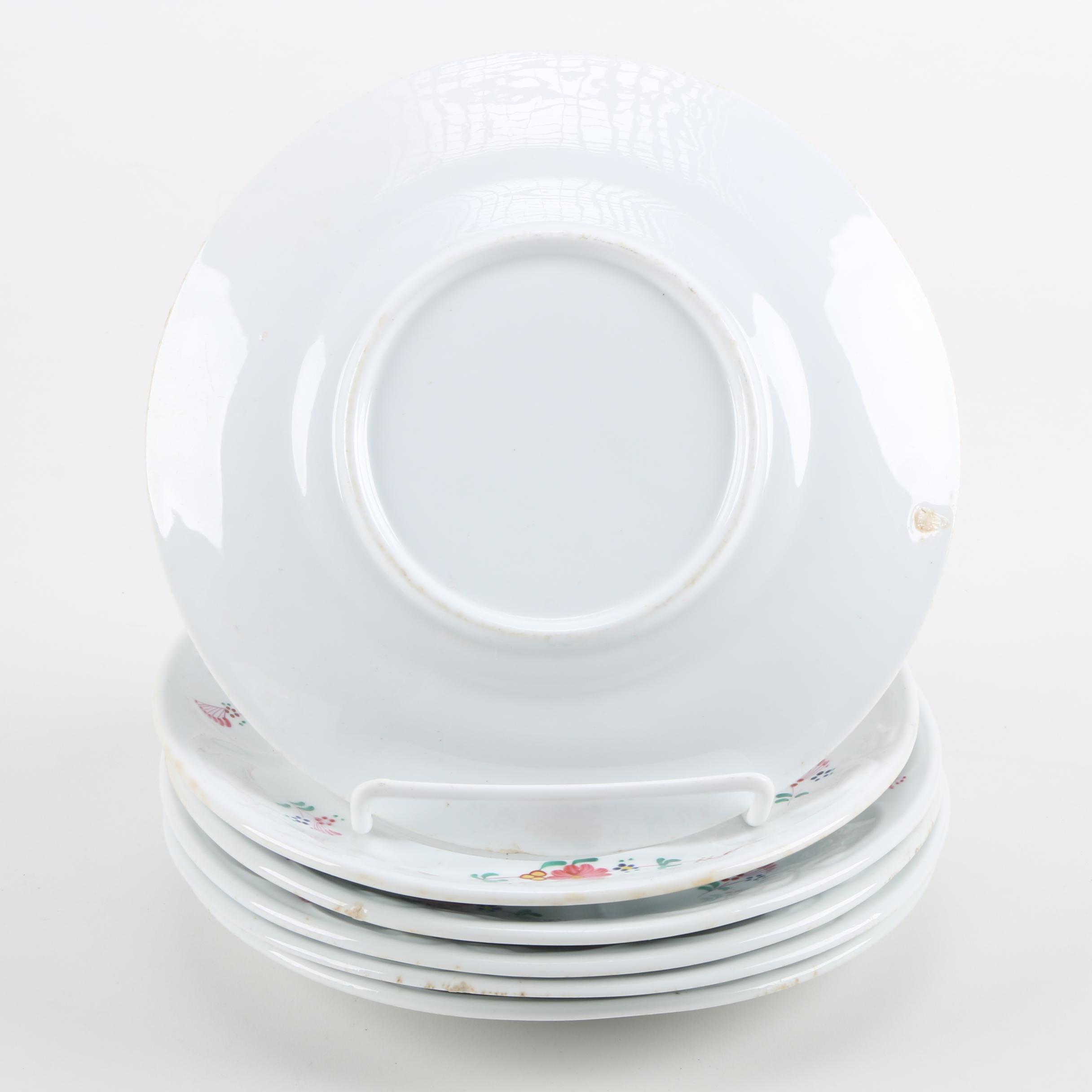 Hand Painted Tea Cups and Dessert Plates