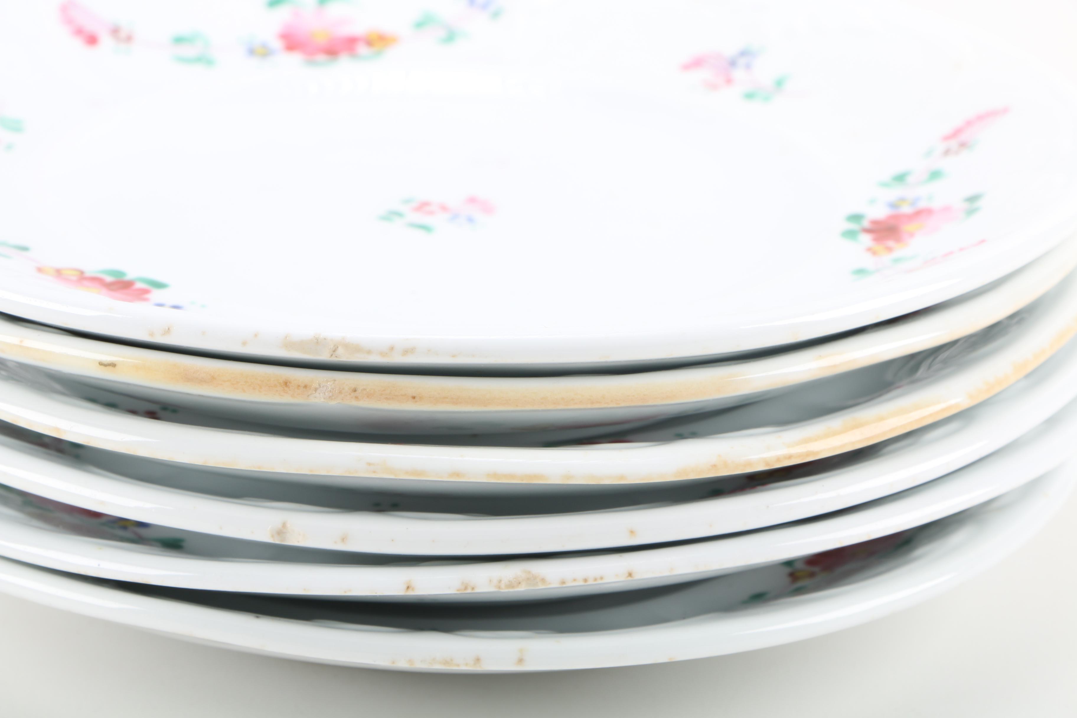 Hand Painted Tea Cups and Dessert Plates