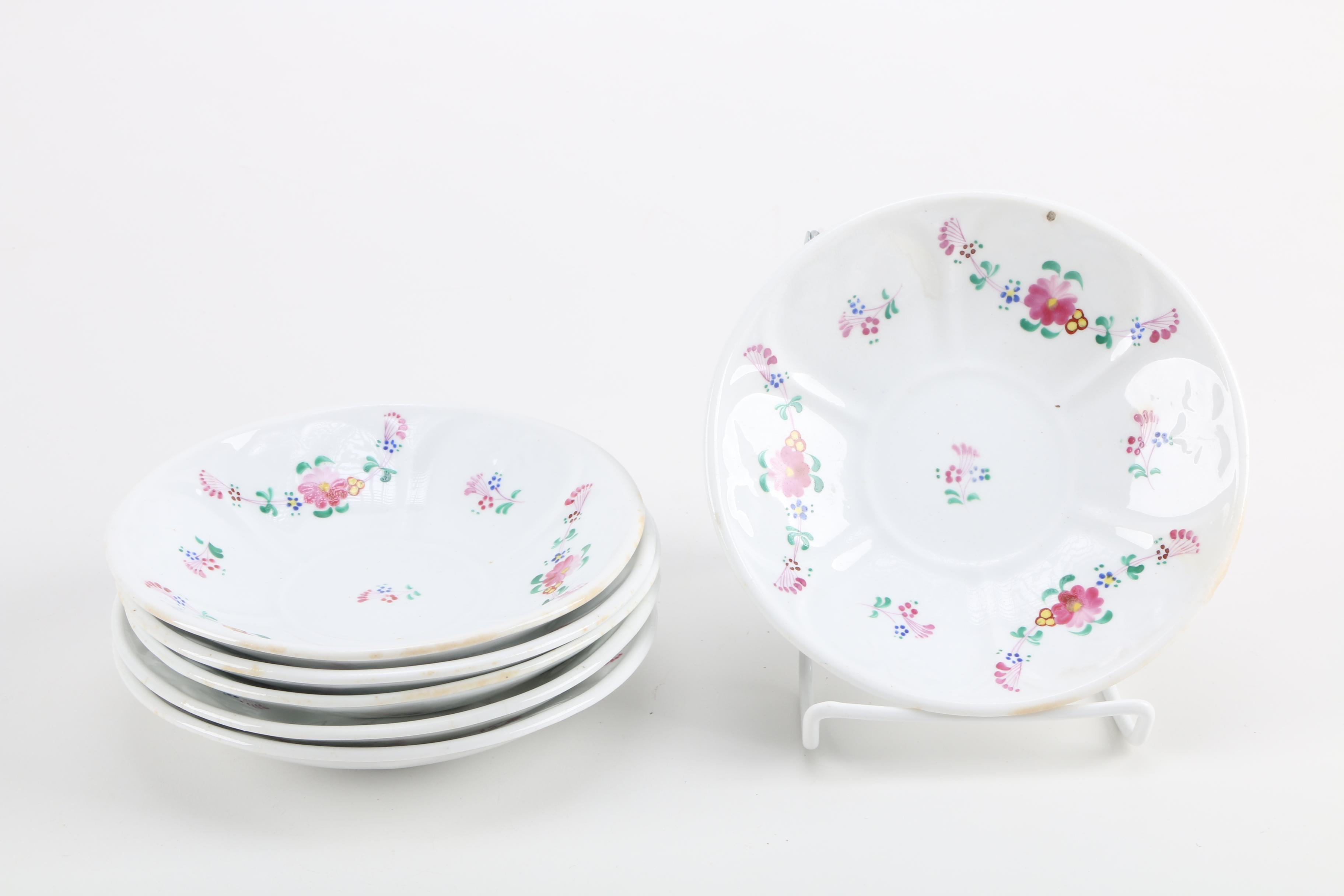 Hand Painted Tea Cups and Dessert Plates