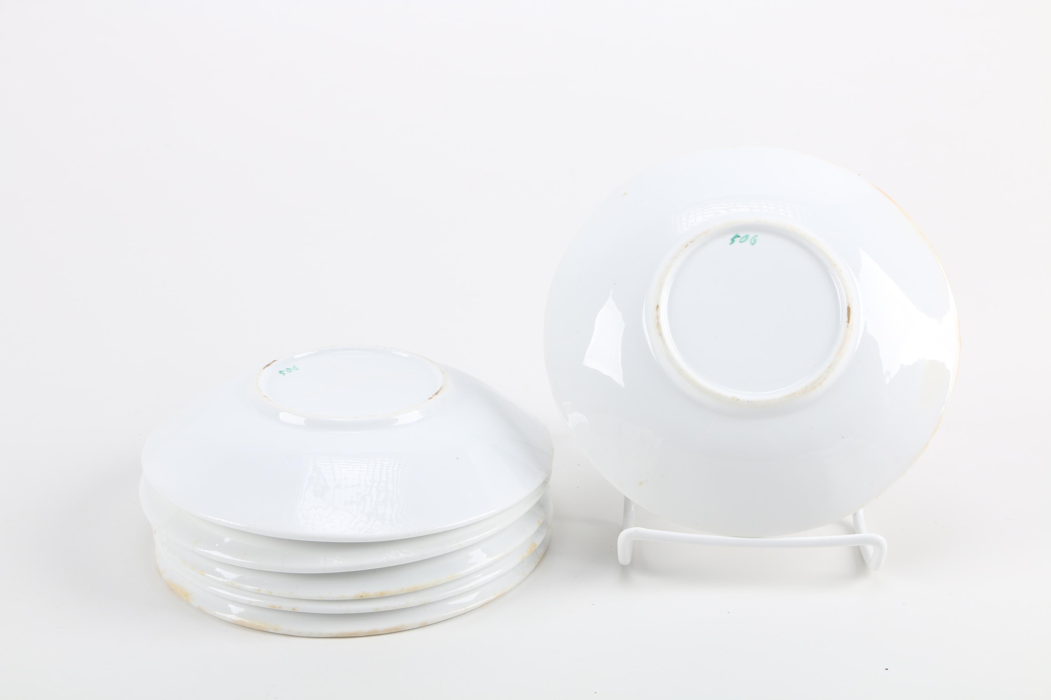 Hand Painted Tea Cups and Dessert Plates