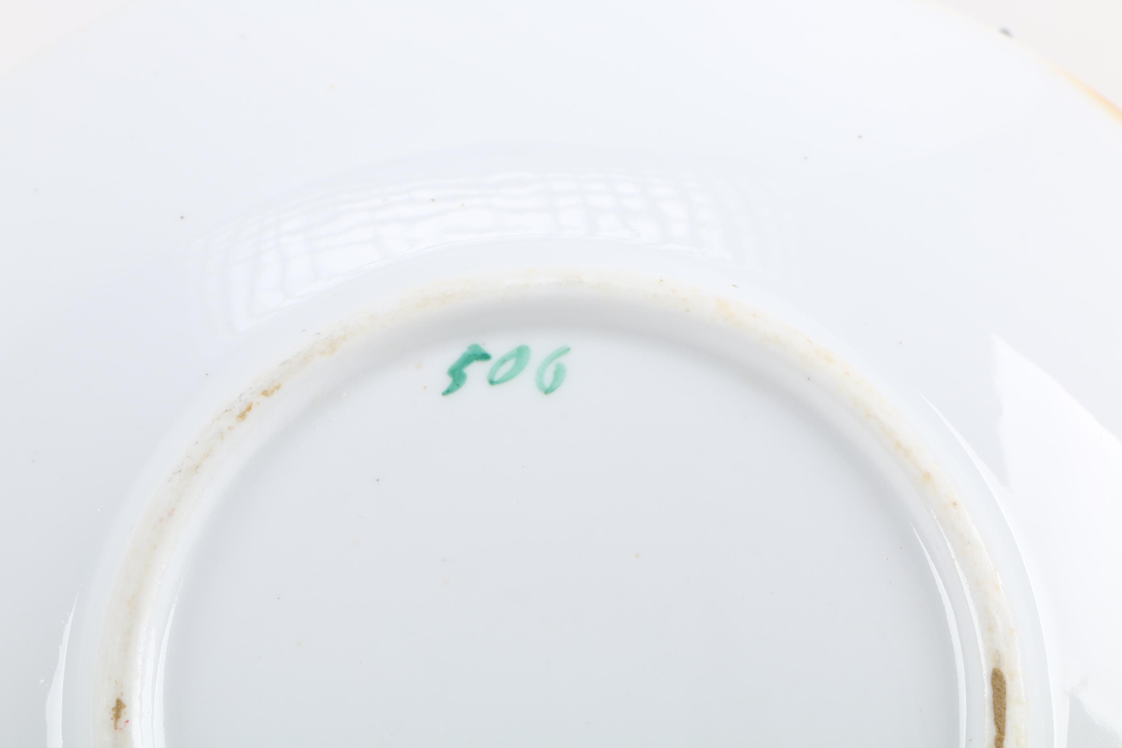 Hand Painted Tea Cups and Dessert Plates