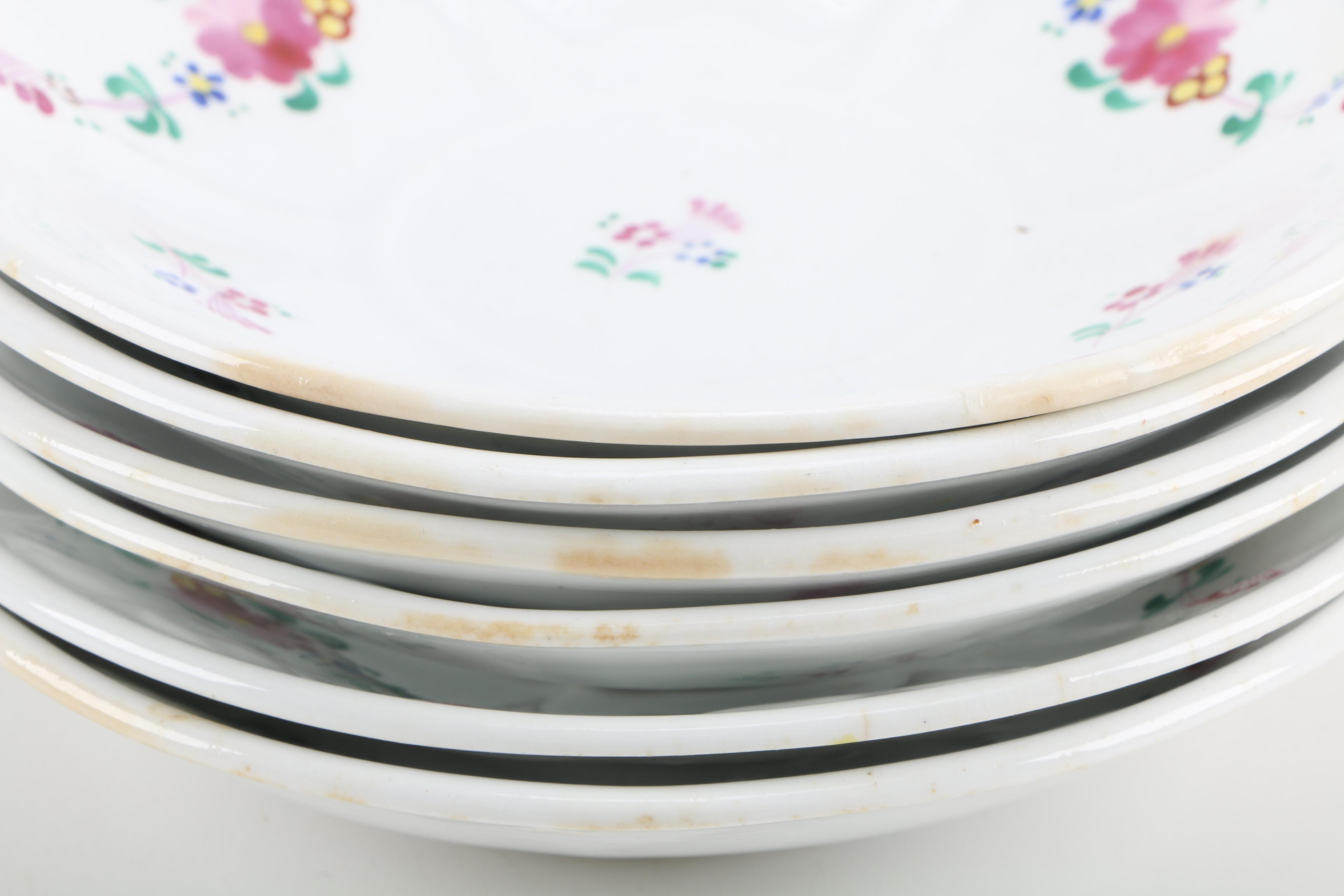 Hand Painted Tea Cups and Dessert Plates