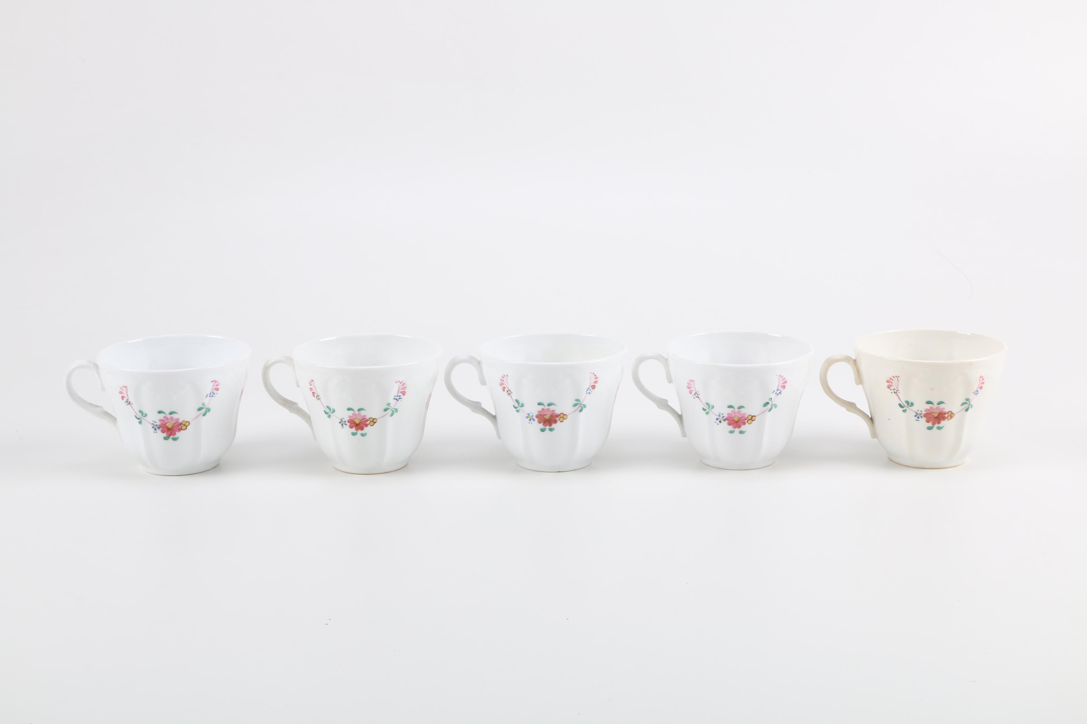 Hand Painted Tea Cups and Dessert Plates