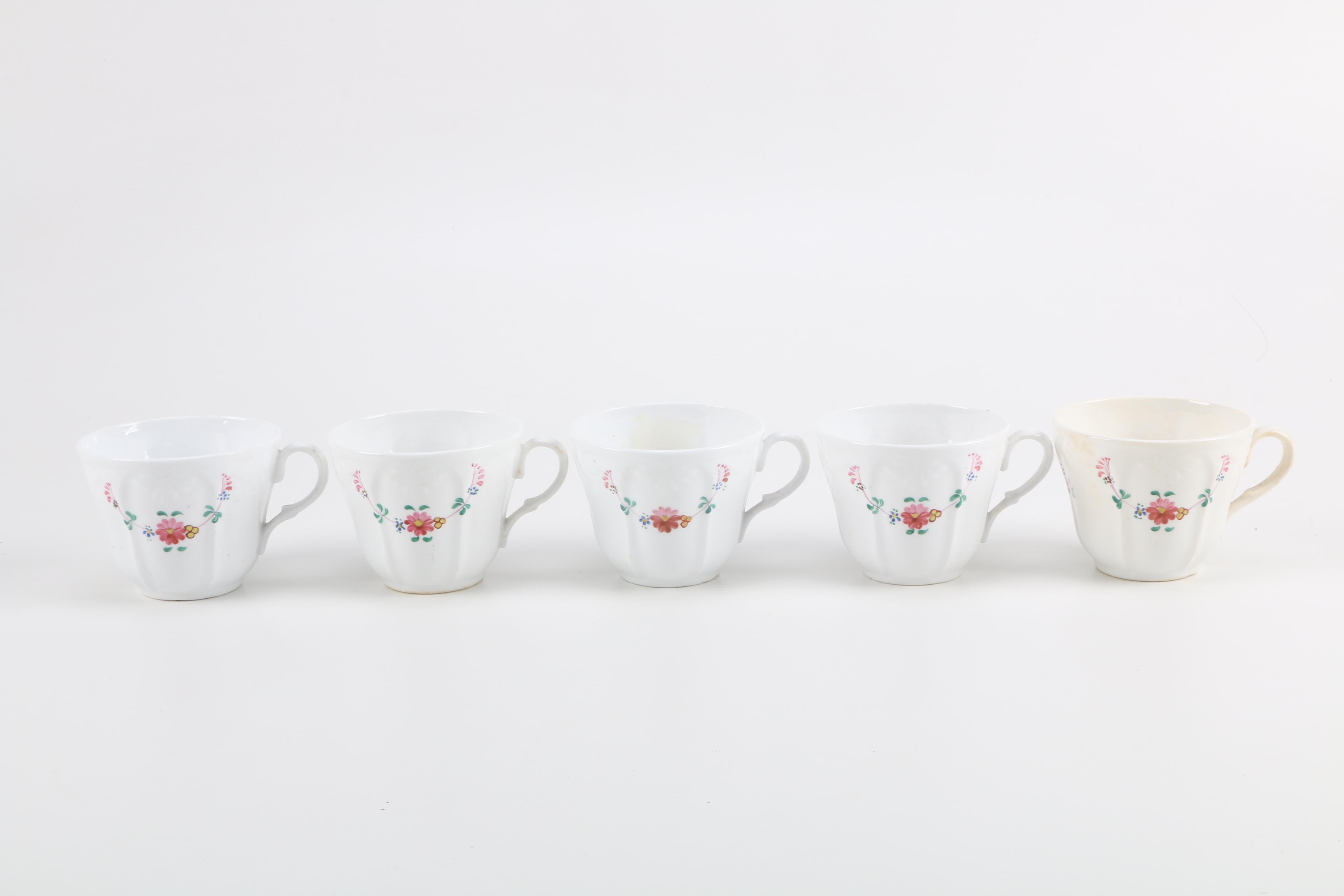 Hand Painted Tea Cups and Dessert Plates