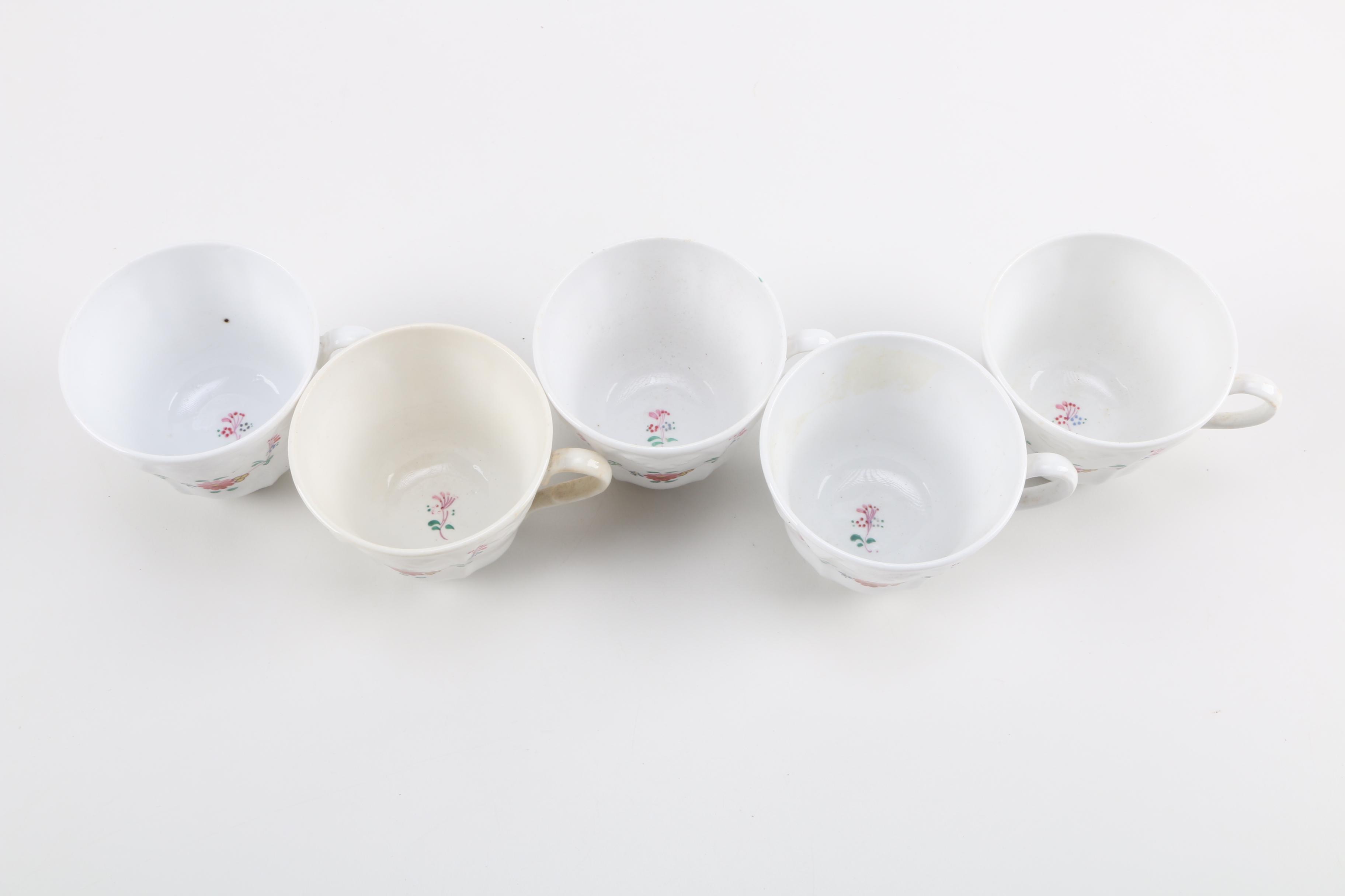 Hand Painted Tea Cups and Dessert Plates