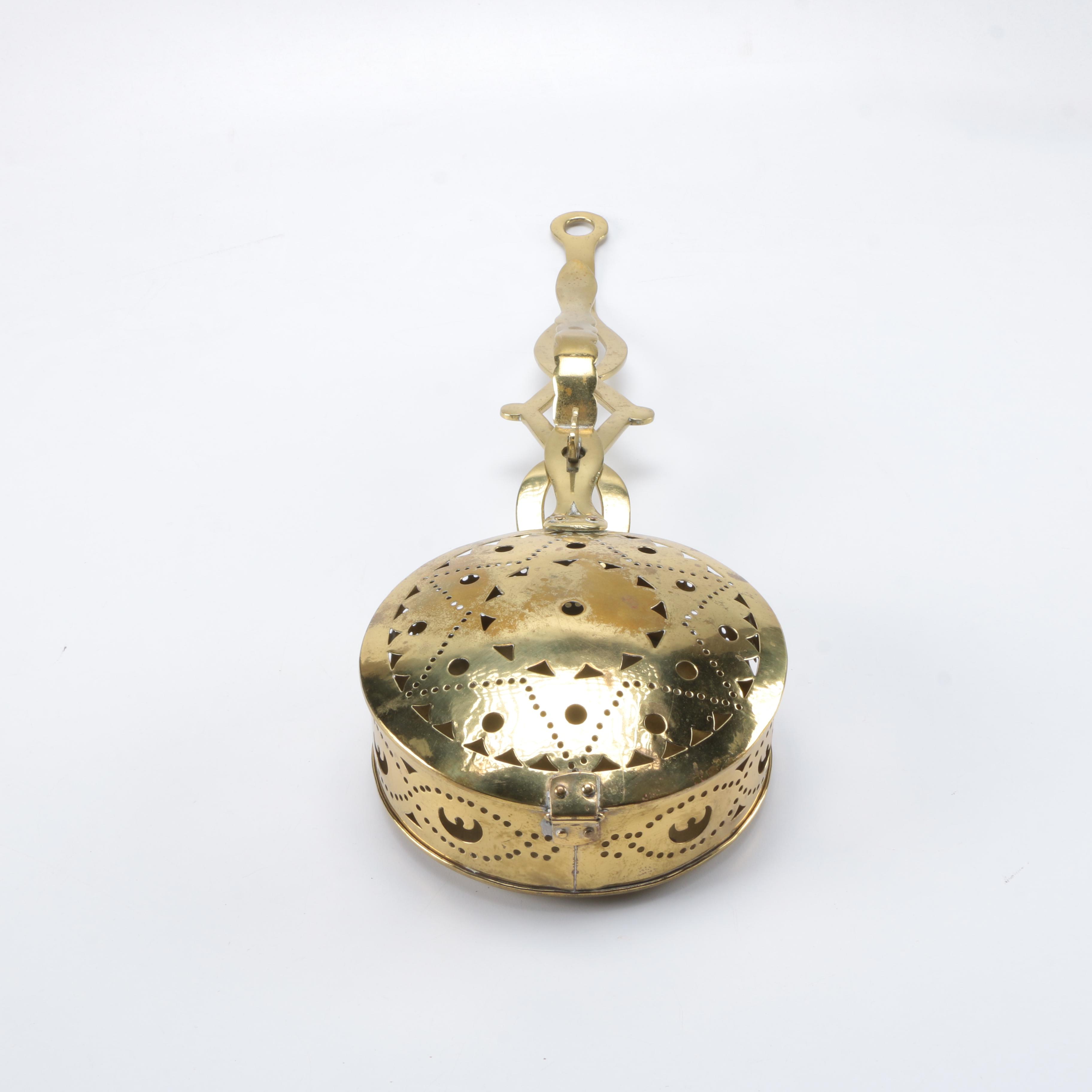 Vintage Peerage Brass Bed Warmer