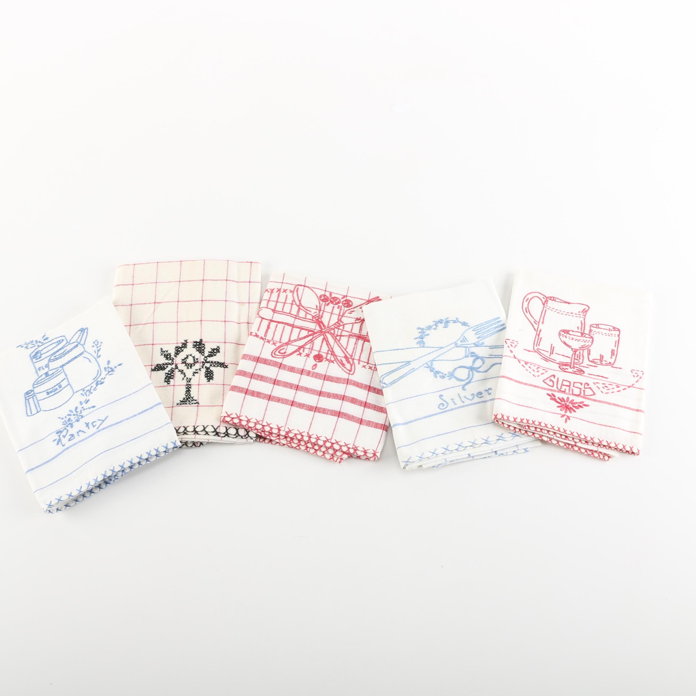 Hand Embroidered Linen Hand Towels