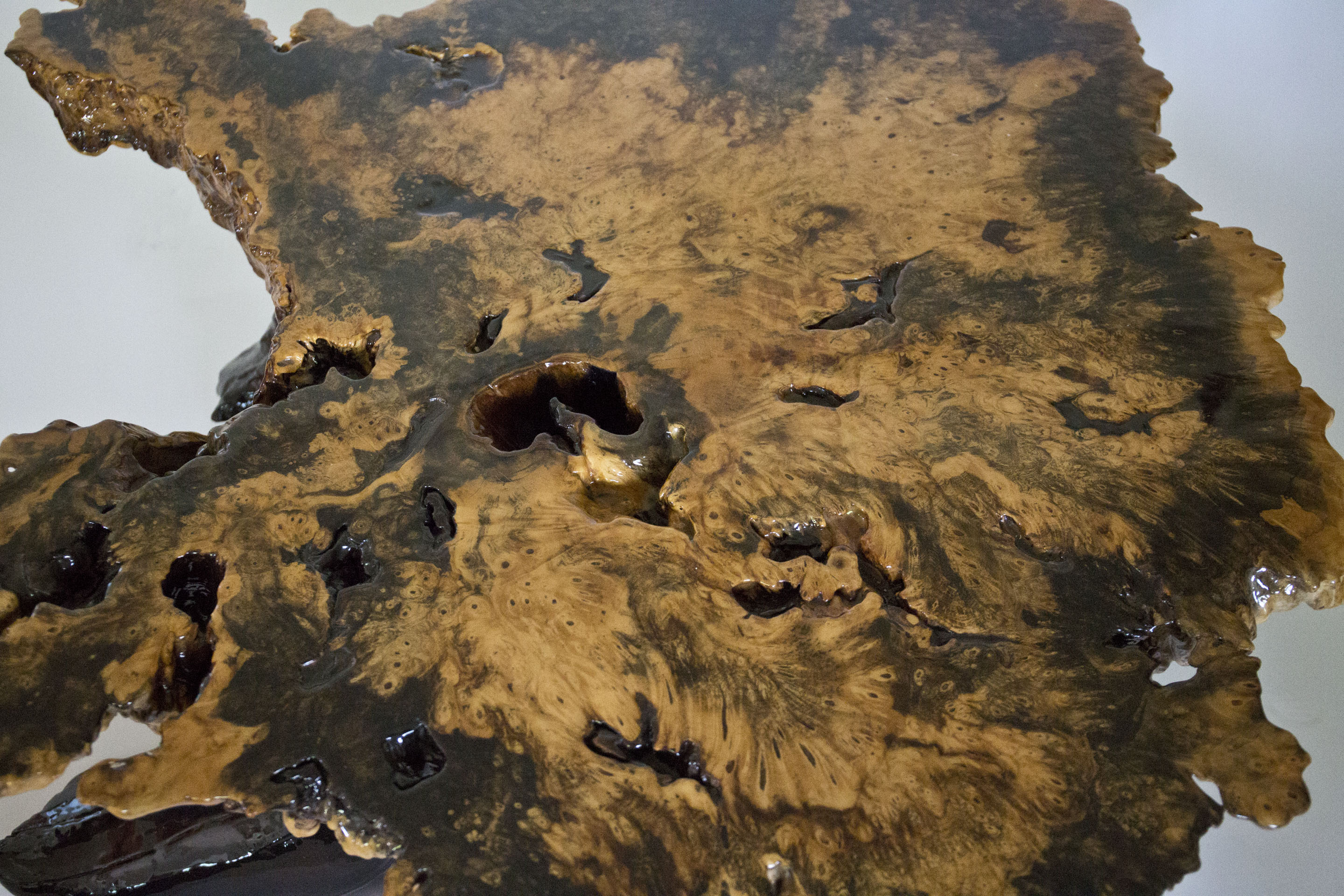 Epoxied Buckeye Burl Coffee Table by Wheeler