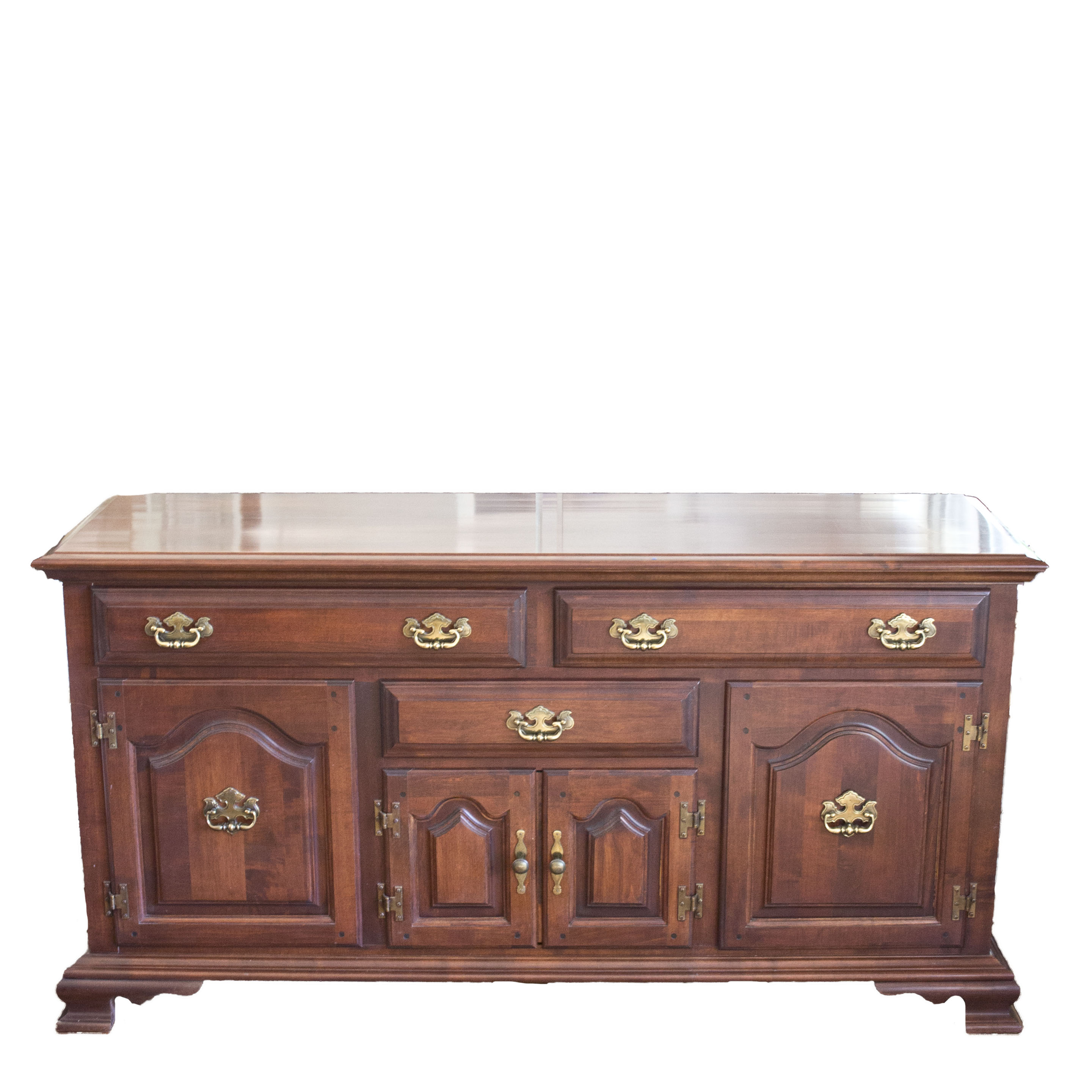 Vintage Solid Maple Chippendale Style Buffet from E. R. Buck