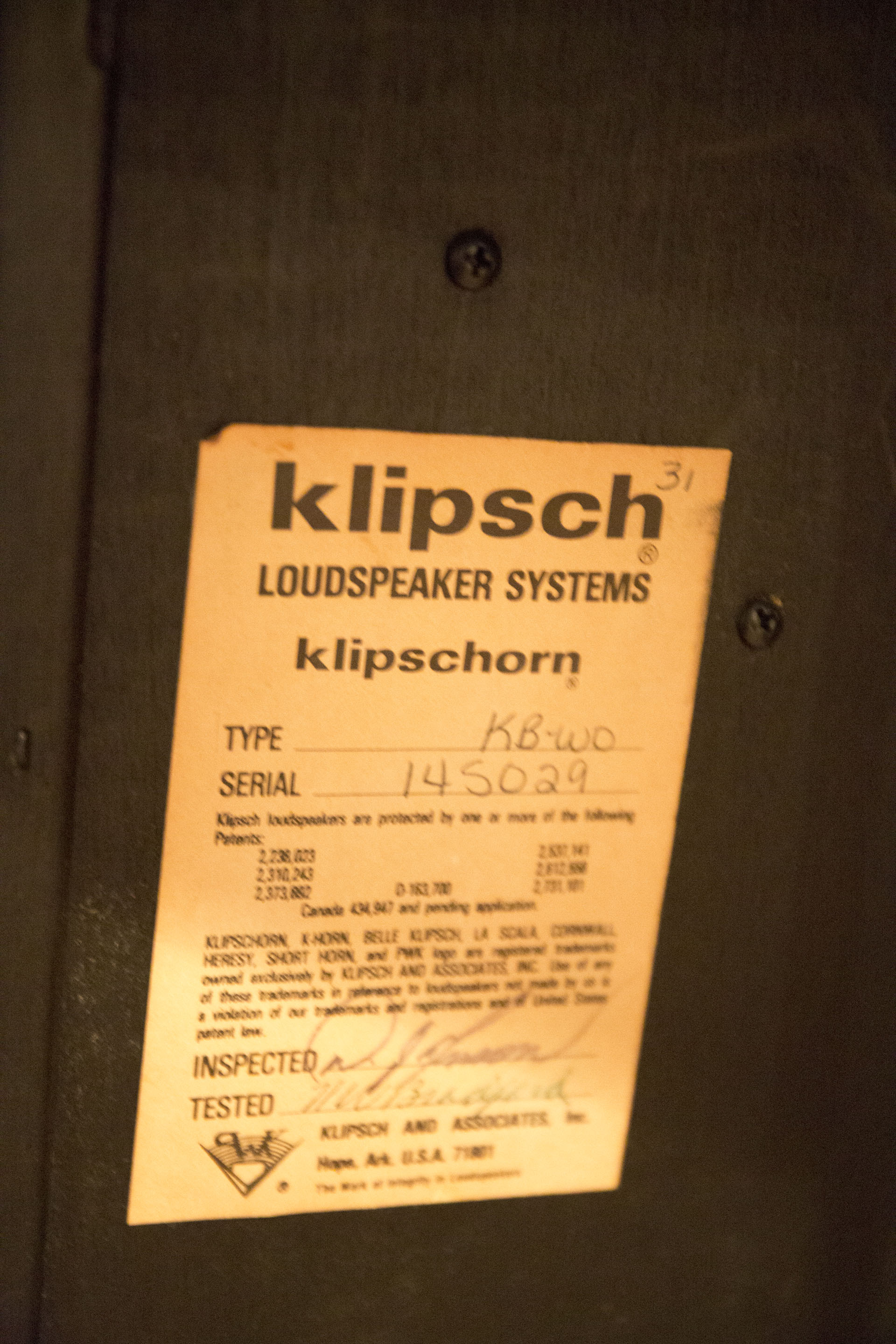 Klipsch Floorstanding Corner Speakers