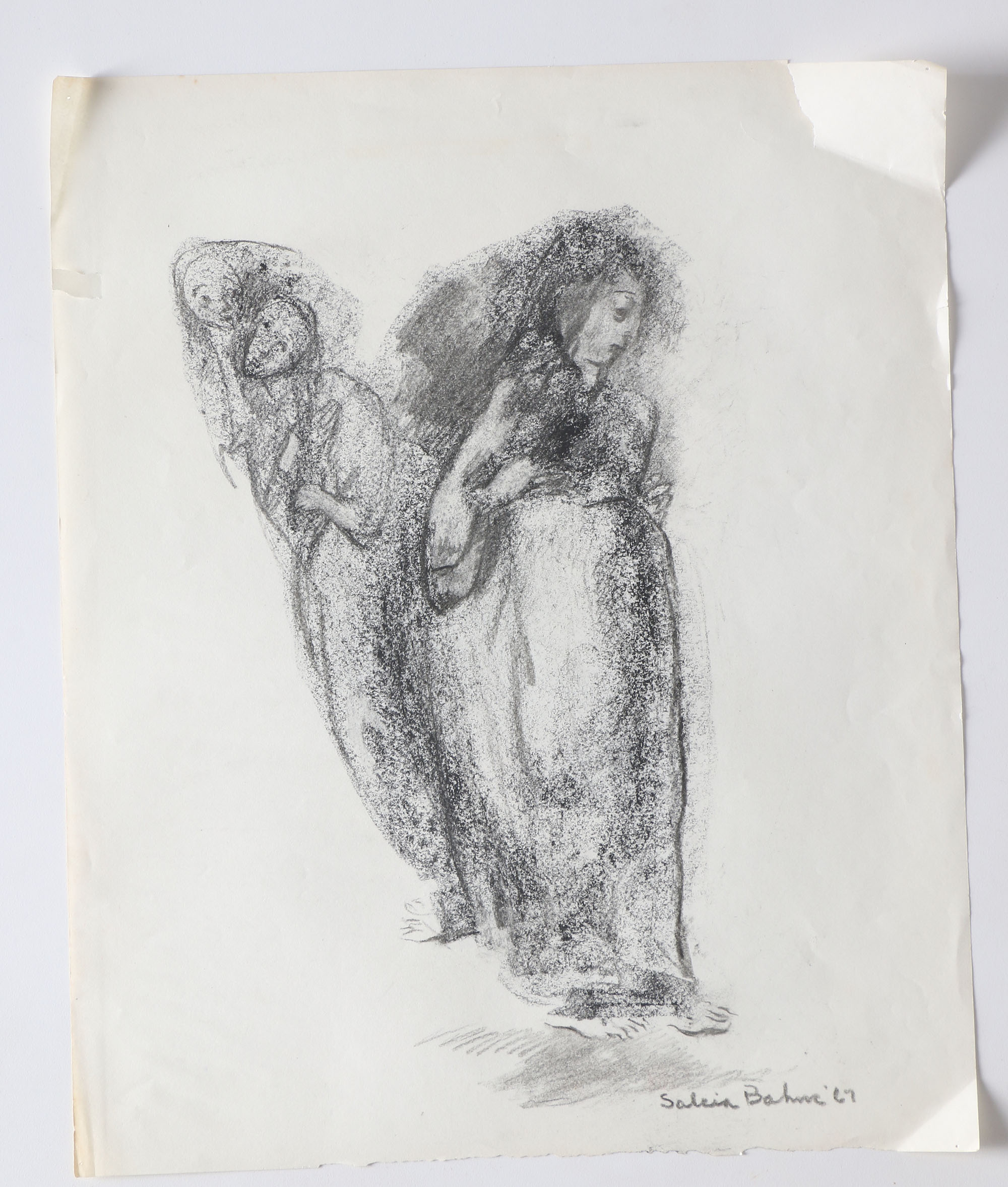 Circa 1970s Salcia Bahnc Original Figure Drawings