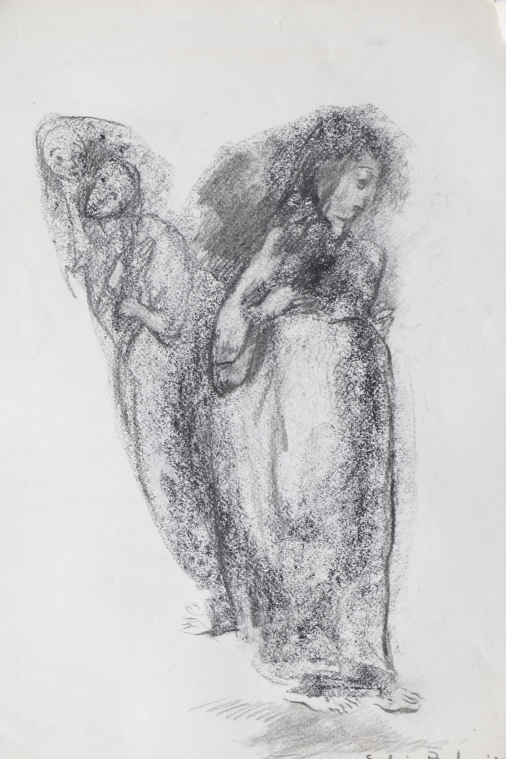 Circa 1970s Salcia Bahnc Original Figure Drawings