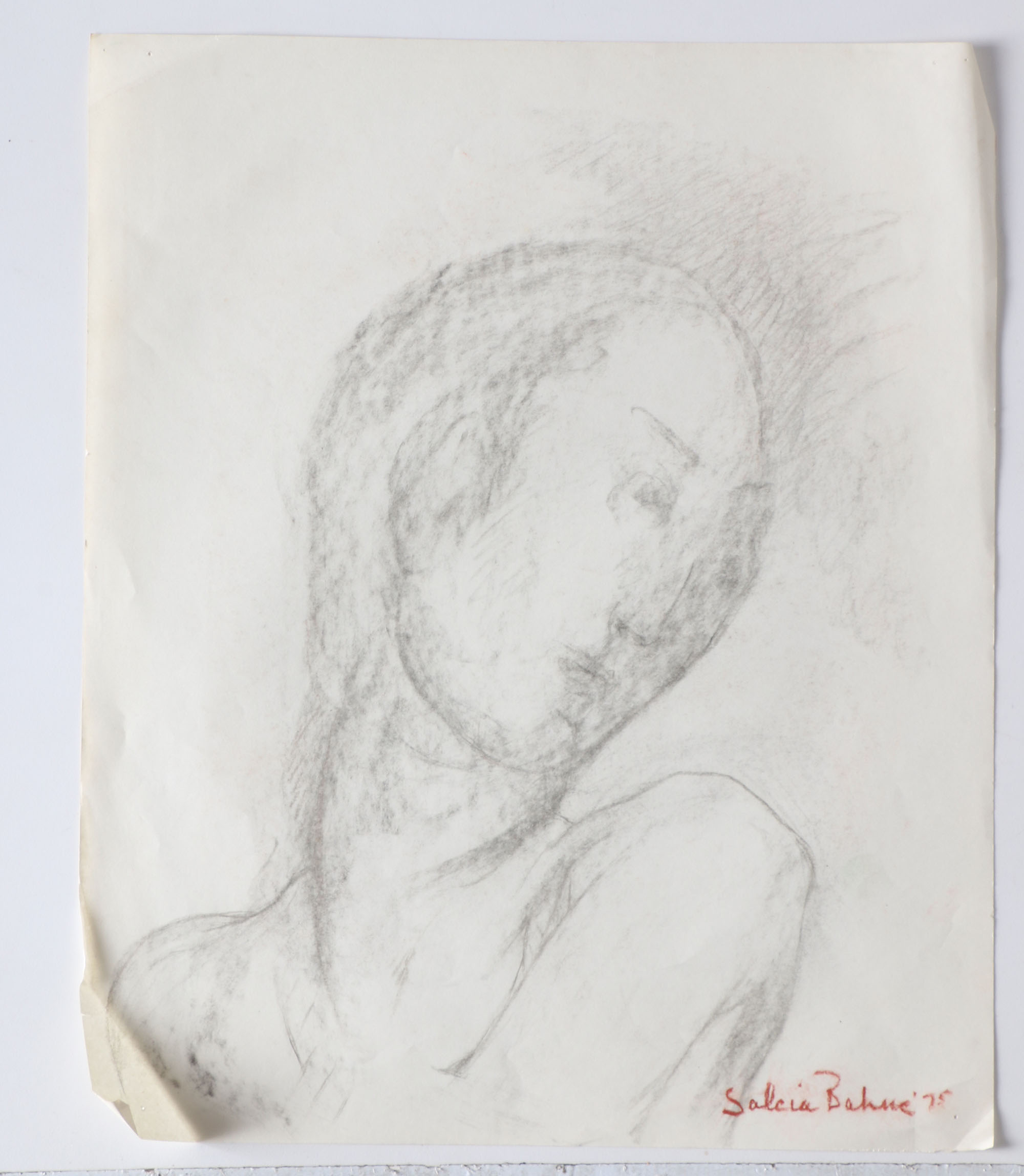 Circa 1970s Salcia Bahnc Original Figure Drawings