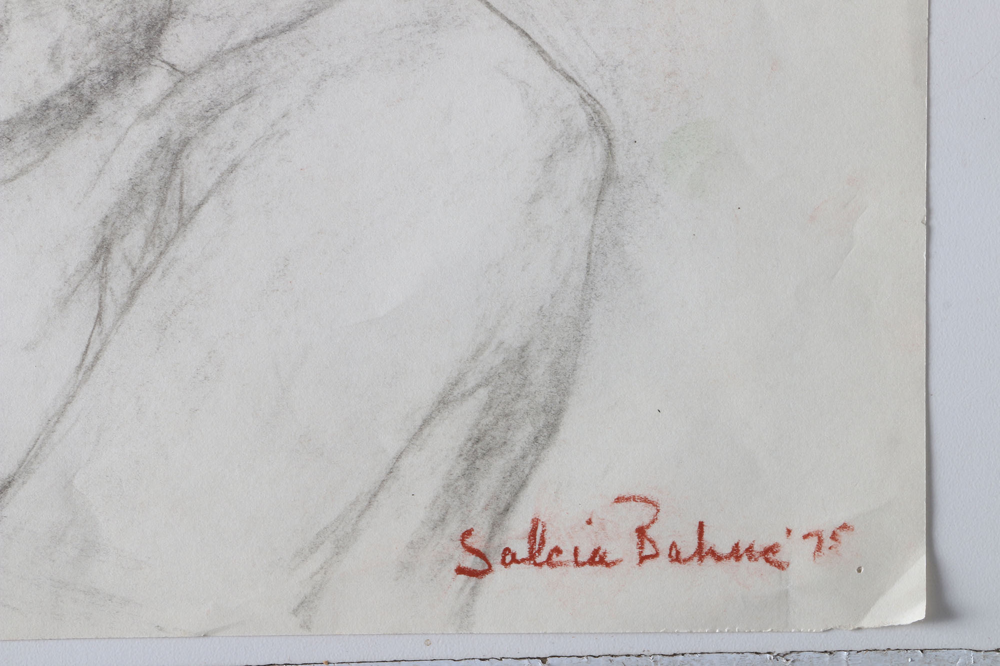 Circa 1970s Salcia Bahnc Original Figure Drawings