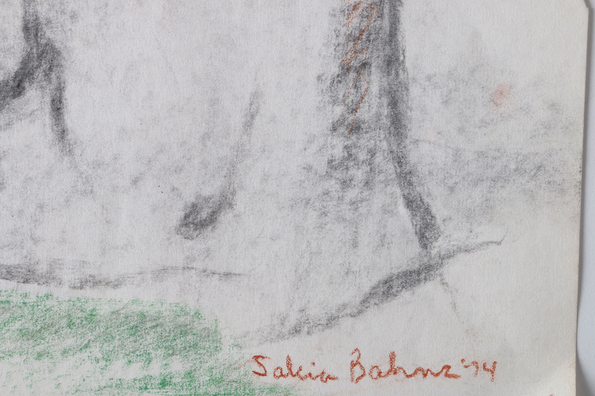 Circa 1970s Salcia Bahnc Original Figure Drawings