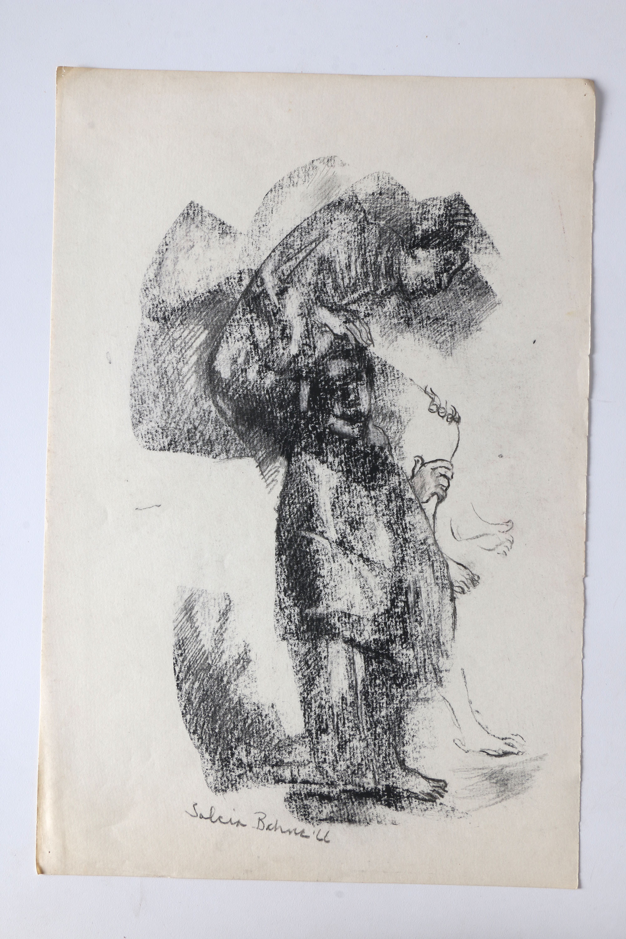 Circa 1970s Salcia Bahnc Original Figure Drawings