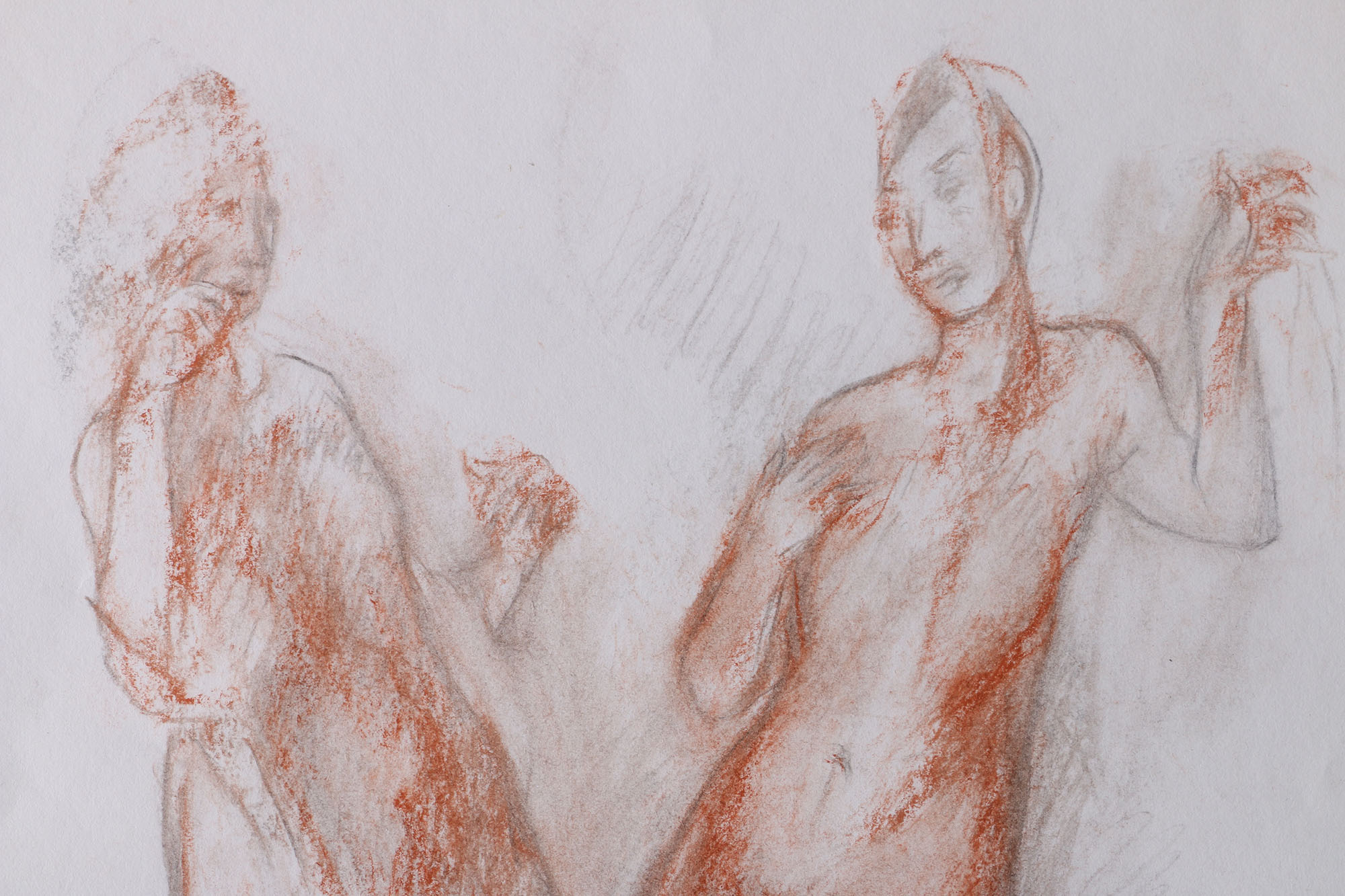 Salcia Bahnc Charcoal and Pastel Figure Drawings