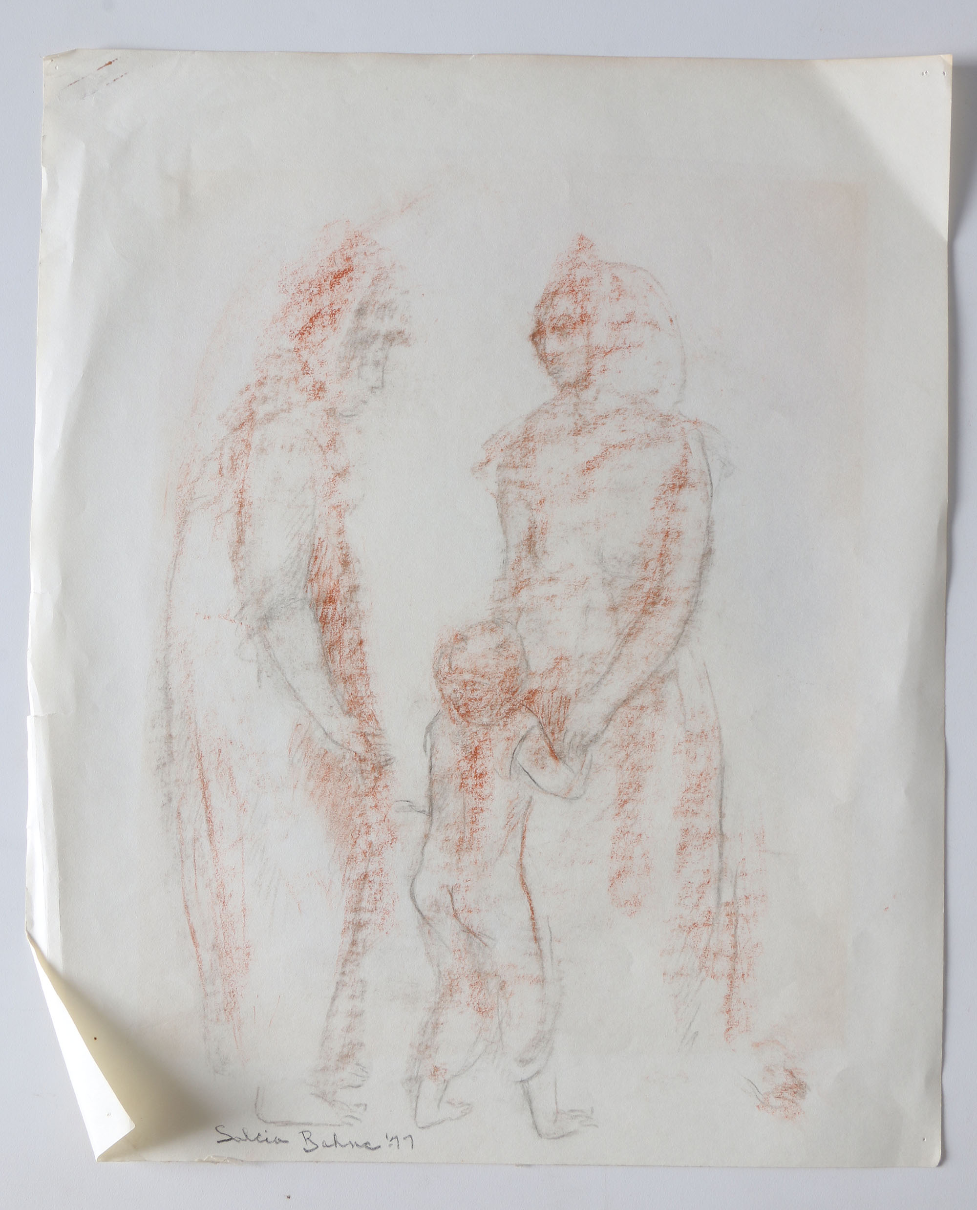 Salcia Bahnc Charcoal and Pastel Figure Drawings