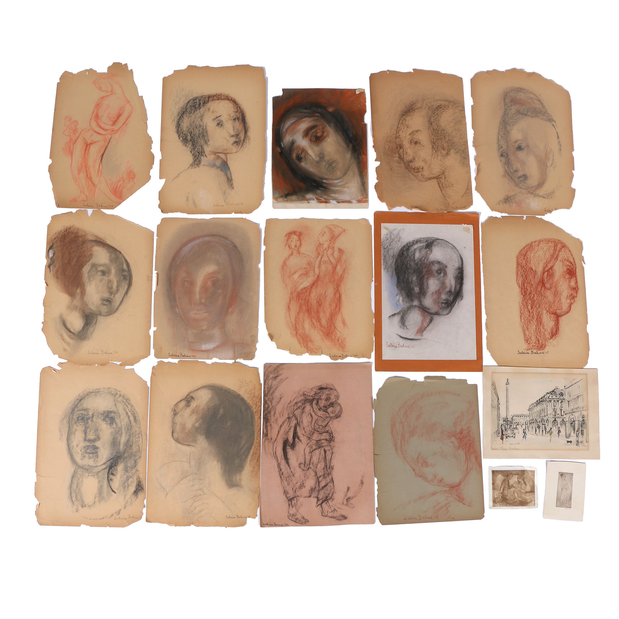 Salcia Bahnc Figure Drawings And Three Richard Ericson Artworks