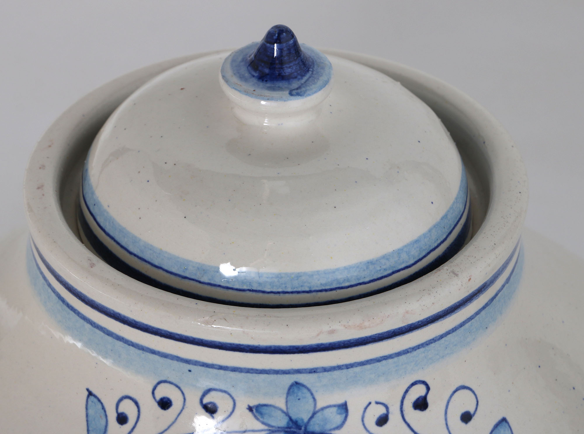 Ceramic Lidded Jar With Underplate