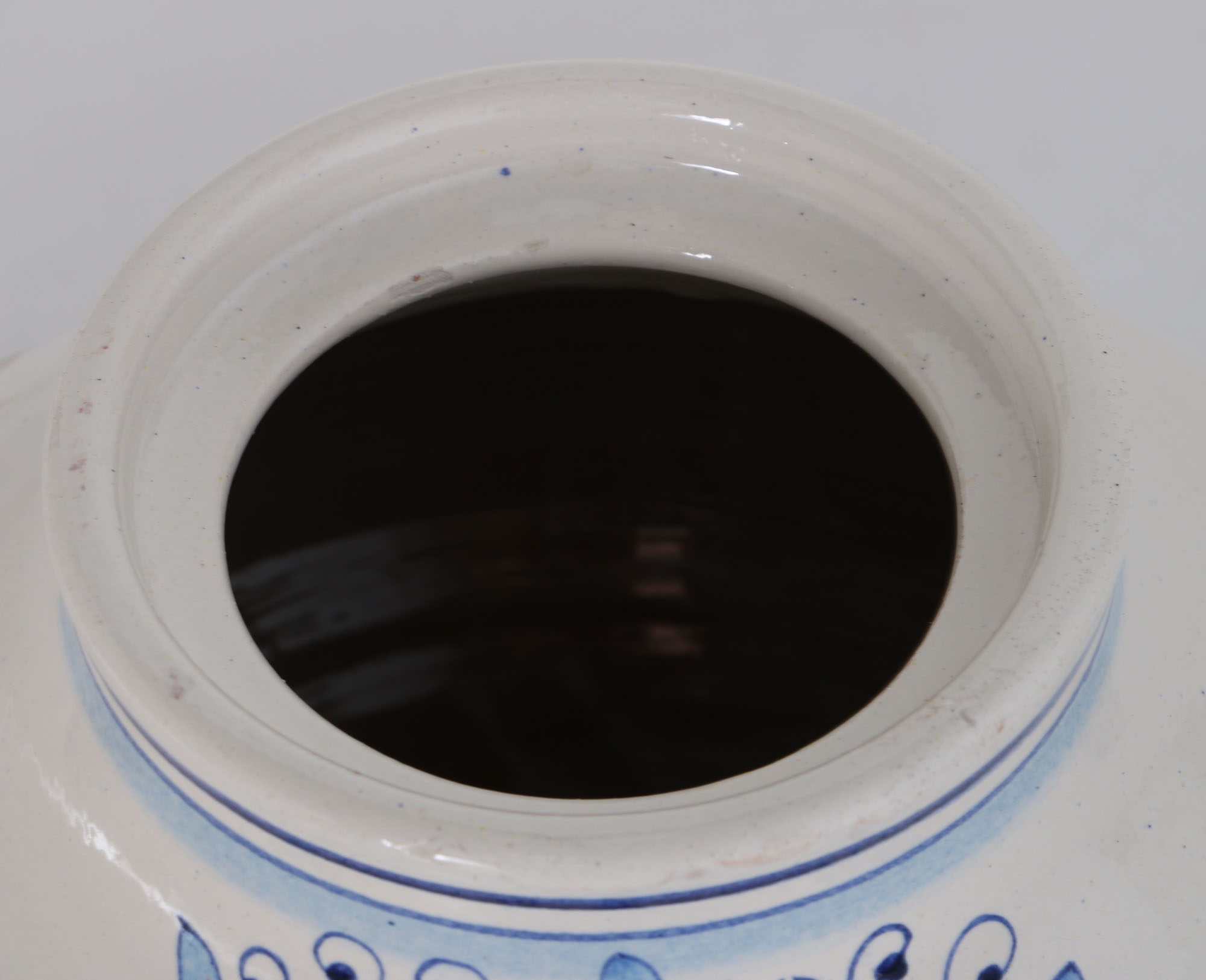 Ceramic Lidded Jar With Underplate