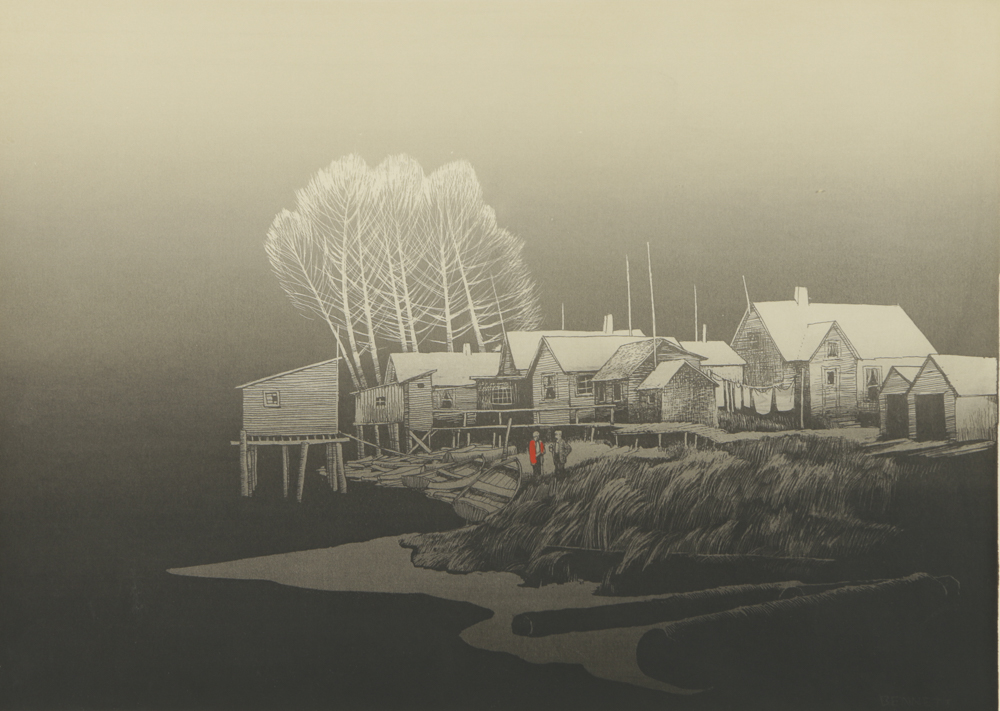 Elton Bennett Serigraph on Paper "Morning on the River"