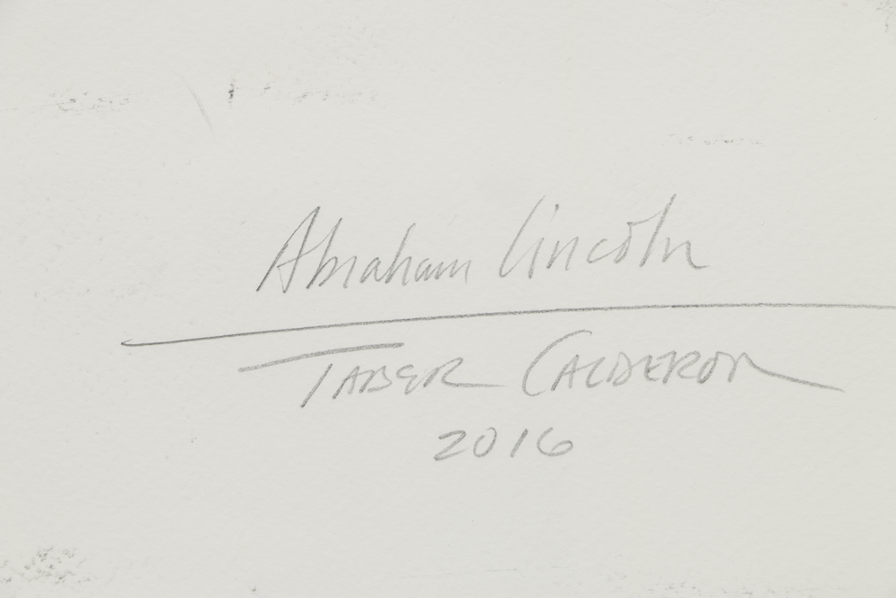 Taber Calderon Digital Pigment Print on Paper "Abraham Lincoln"