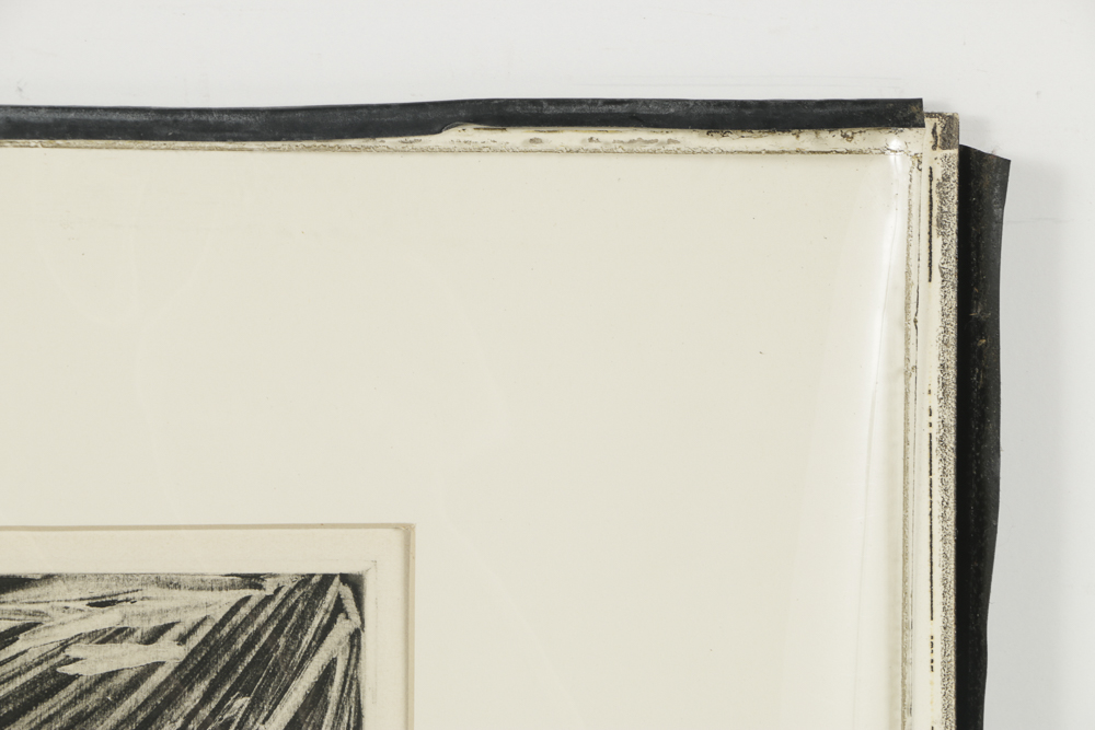 John Ihle Artist's Proof Etching on Paper "Bull with Apple Juice"