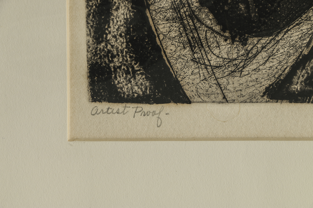 John Ihle Artist's Proof Etching on Paper "Mother and Atomic Child"