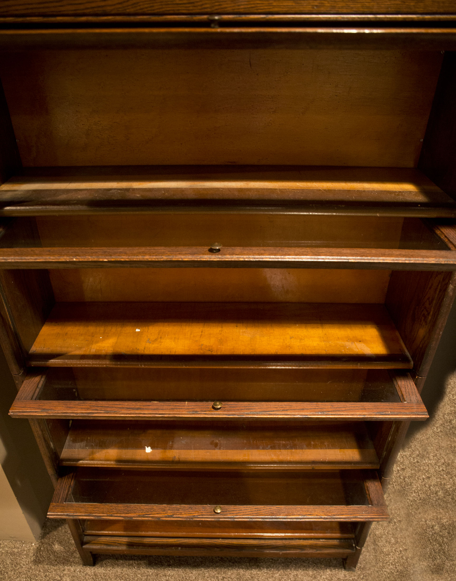 Vintage Oak Barrister Bookcase