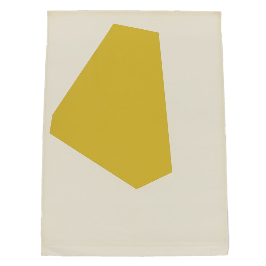 Robert Goodnough Lithograph on Paper Geometric Composition