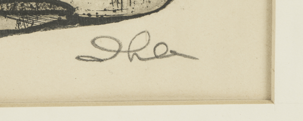 John Ihle Limited Edition Etching on Paper "Embarkation"