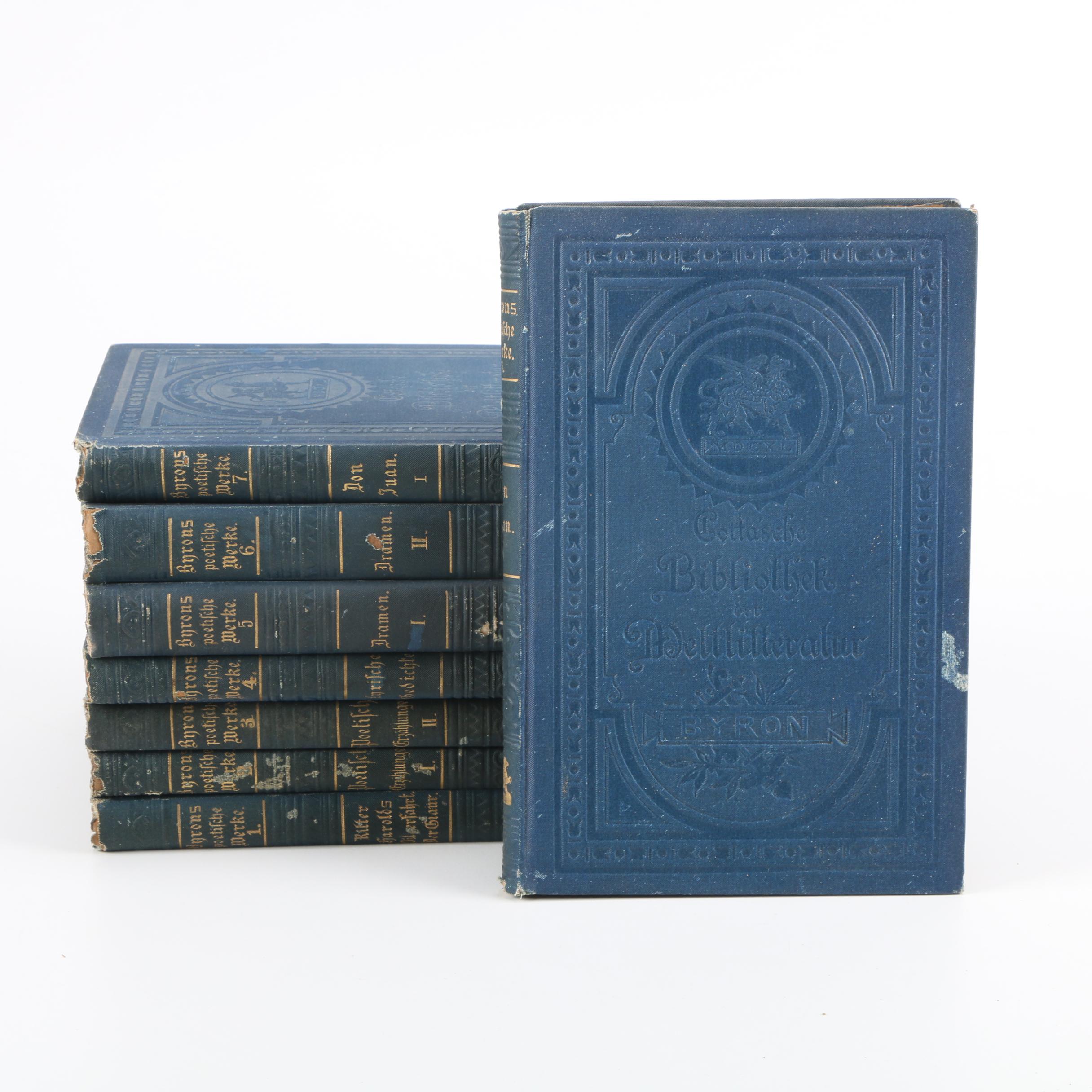 Antique Set of The Works of Lord Byron in German