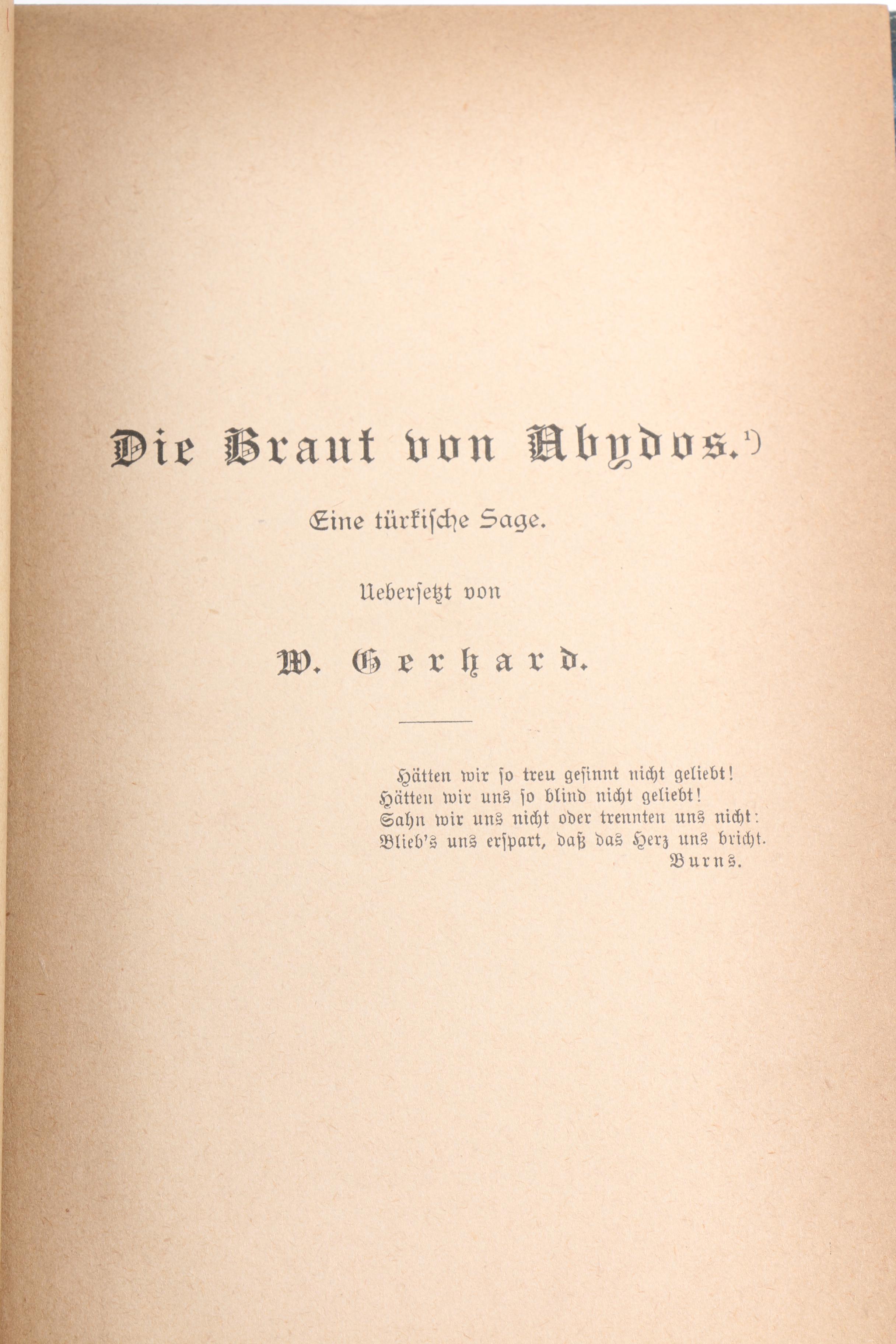 Antique Set of The Works of Lord Byron in German