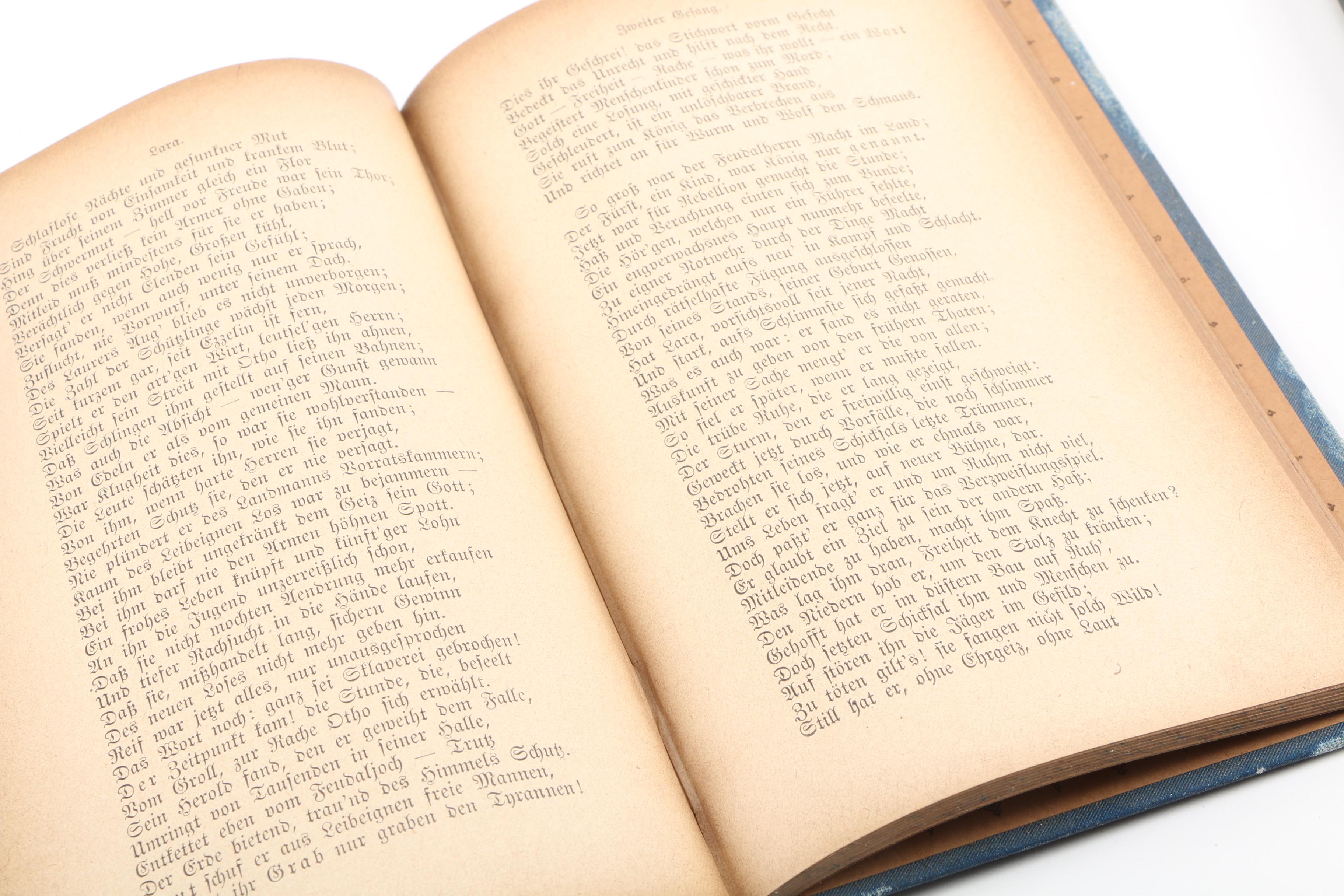 Antique Set of The Works of Lord Byron in German