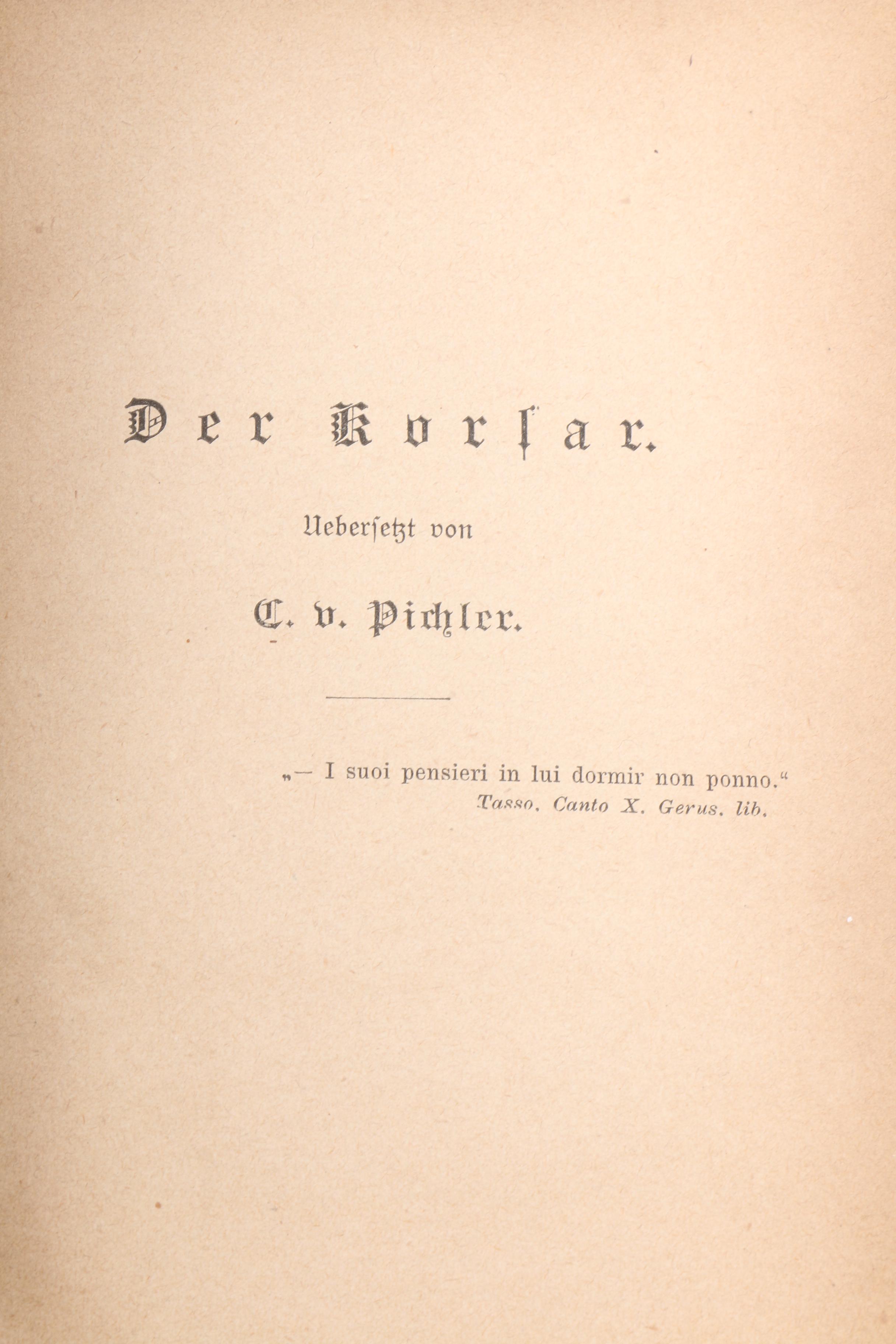 Antique Set of The Works of Lord Byron in German