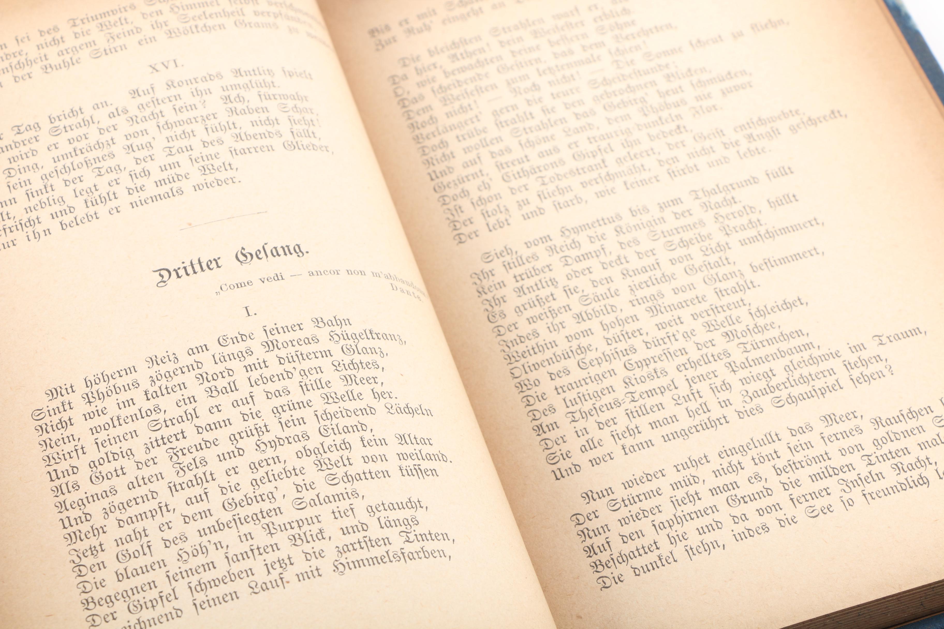 Antique Set of The Works of Lord Byron in German