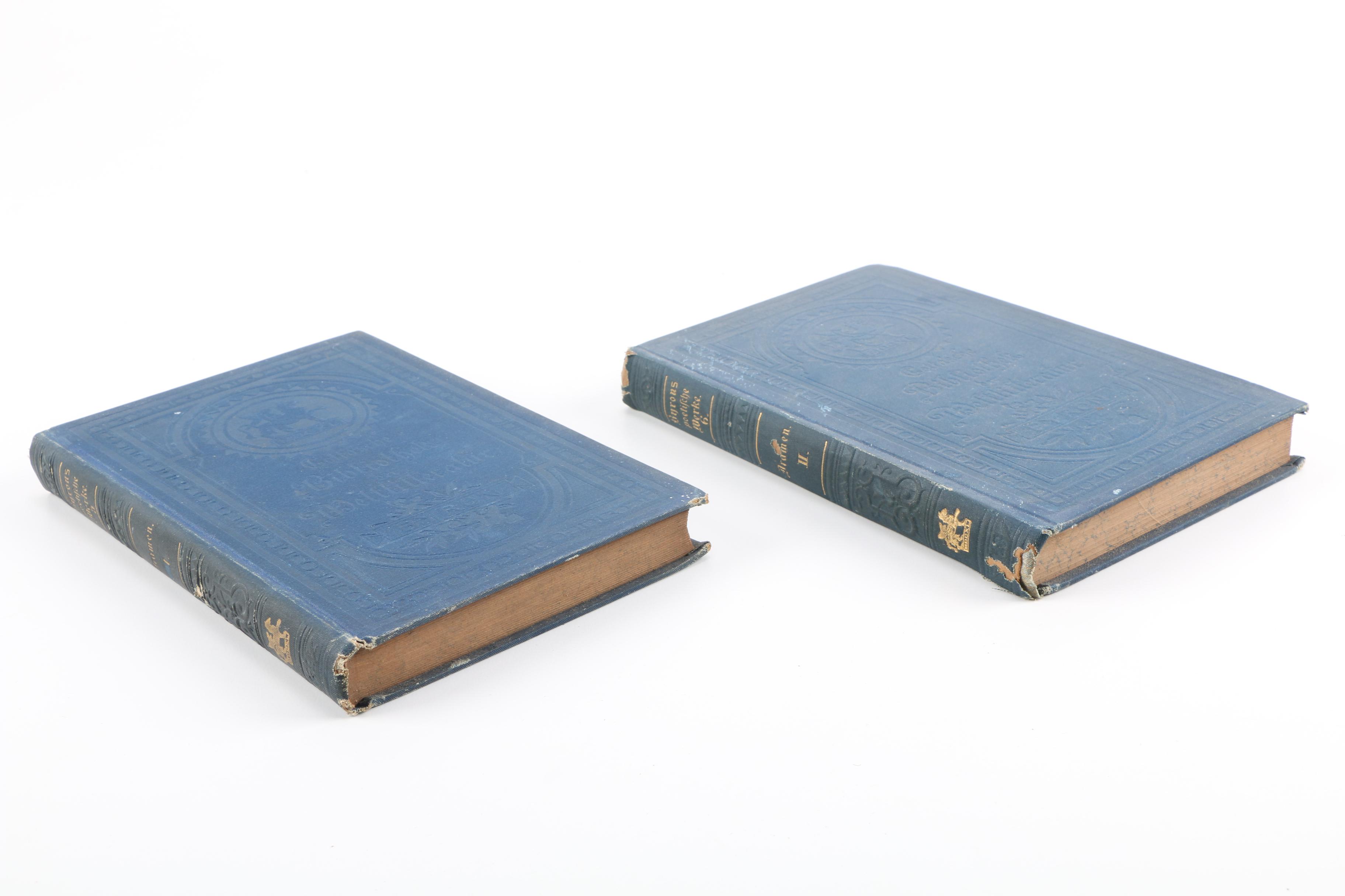 Antique Set of The Works of Lord Byron in German