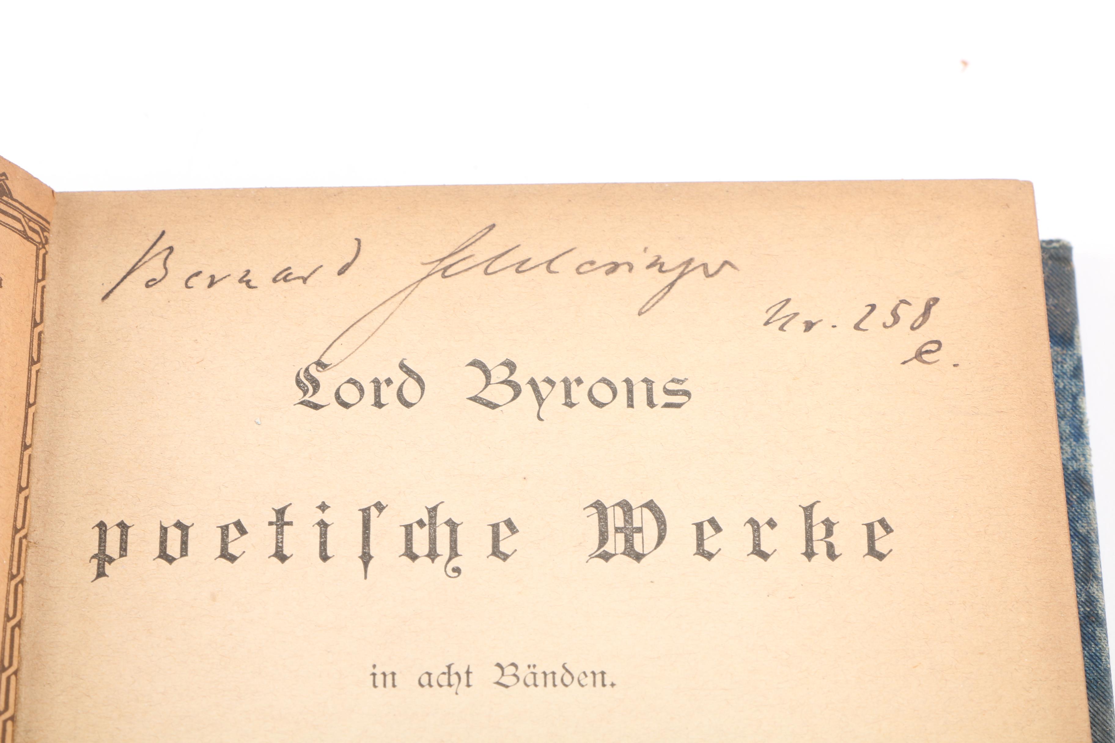 Antique Set of The Works of Lord Byron in German