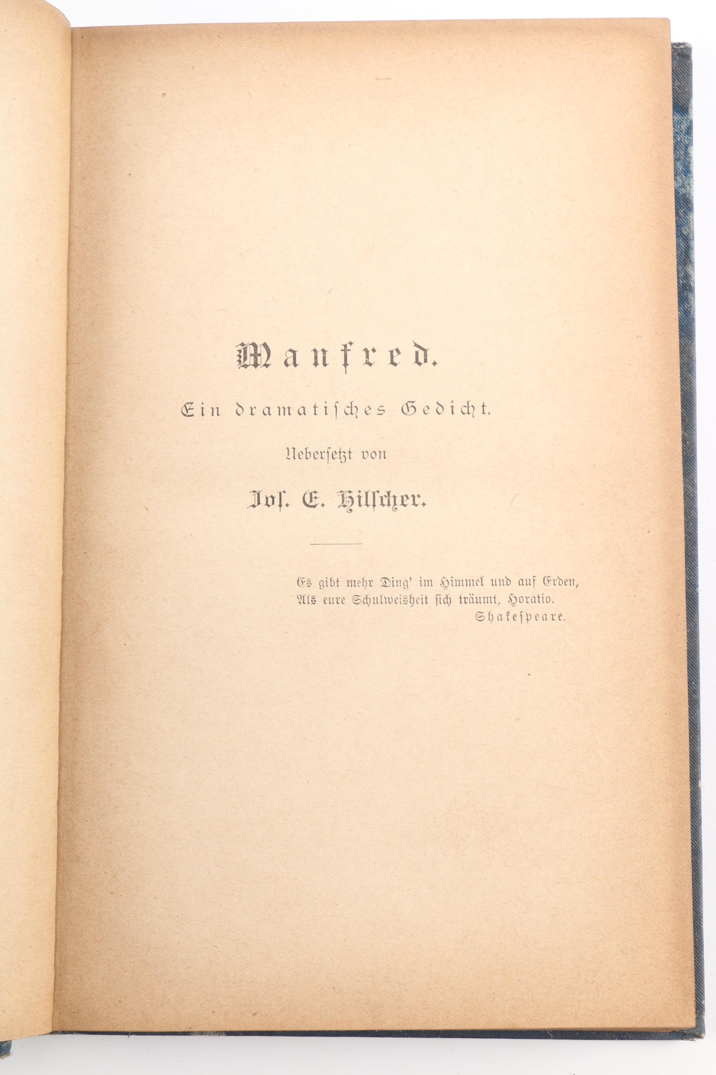 Antique Set of The Works of Lord Byron in German