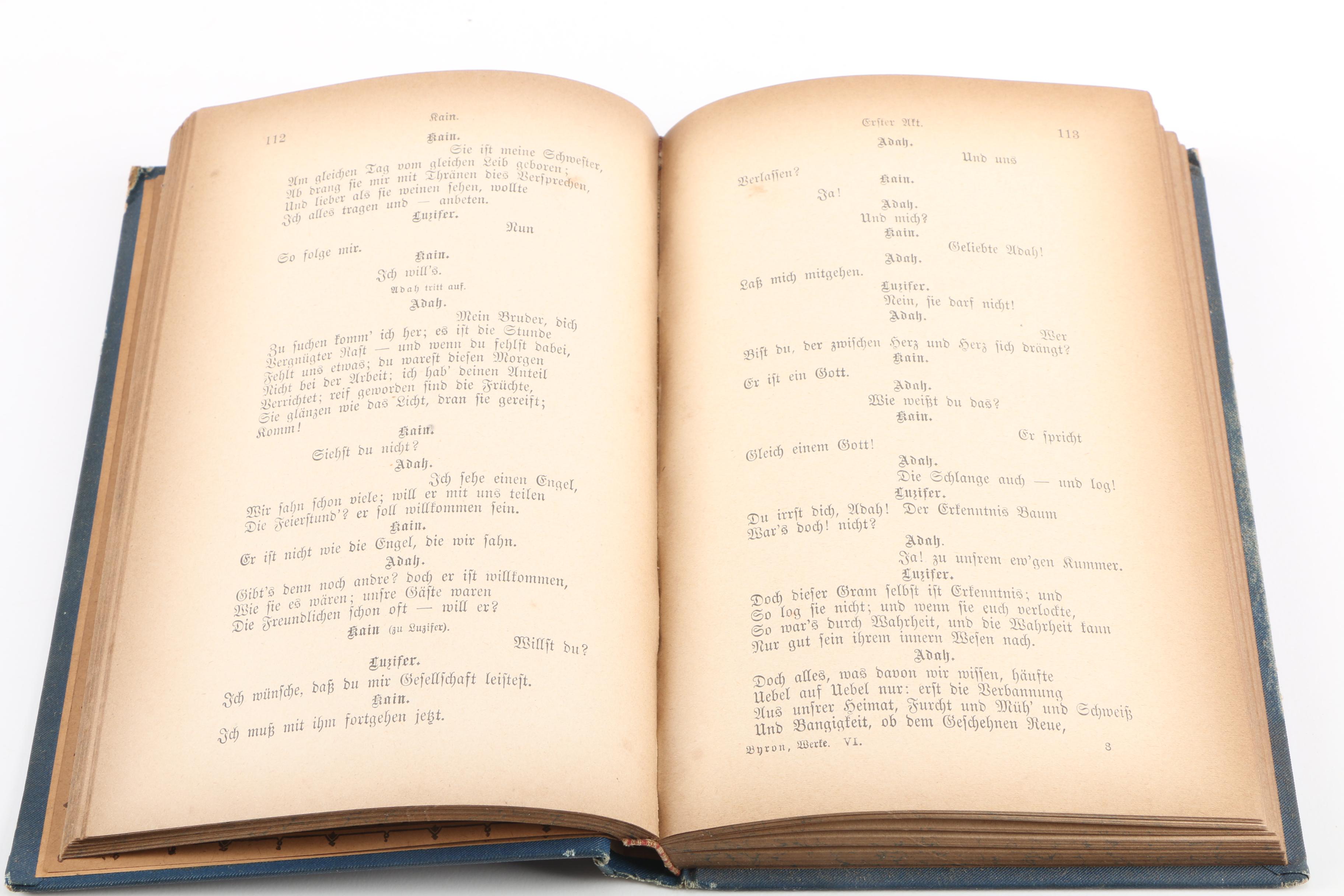 Antique Set of The Works of Lord Byron in German