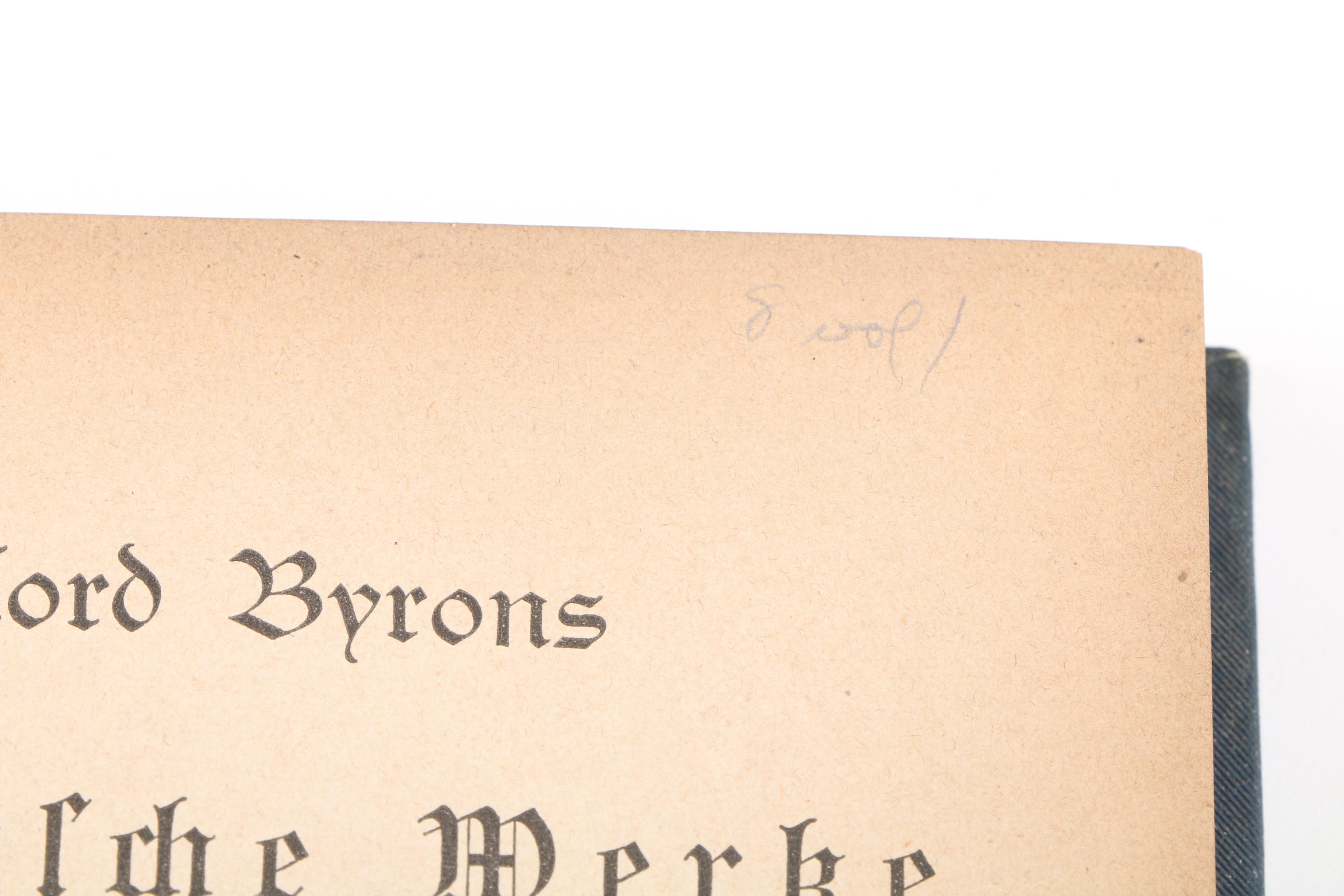 Antique Set of The Works of Lord Byron in German