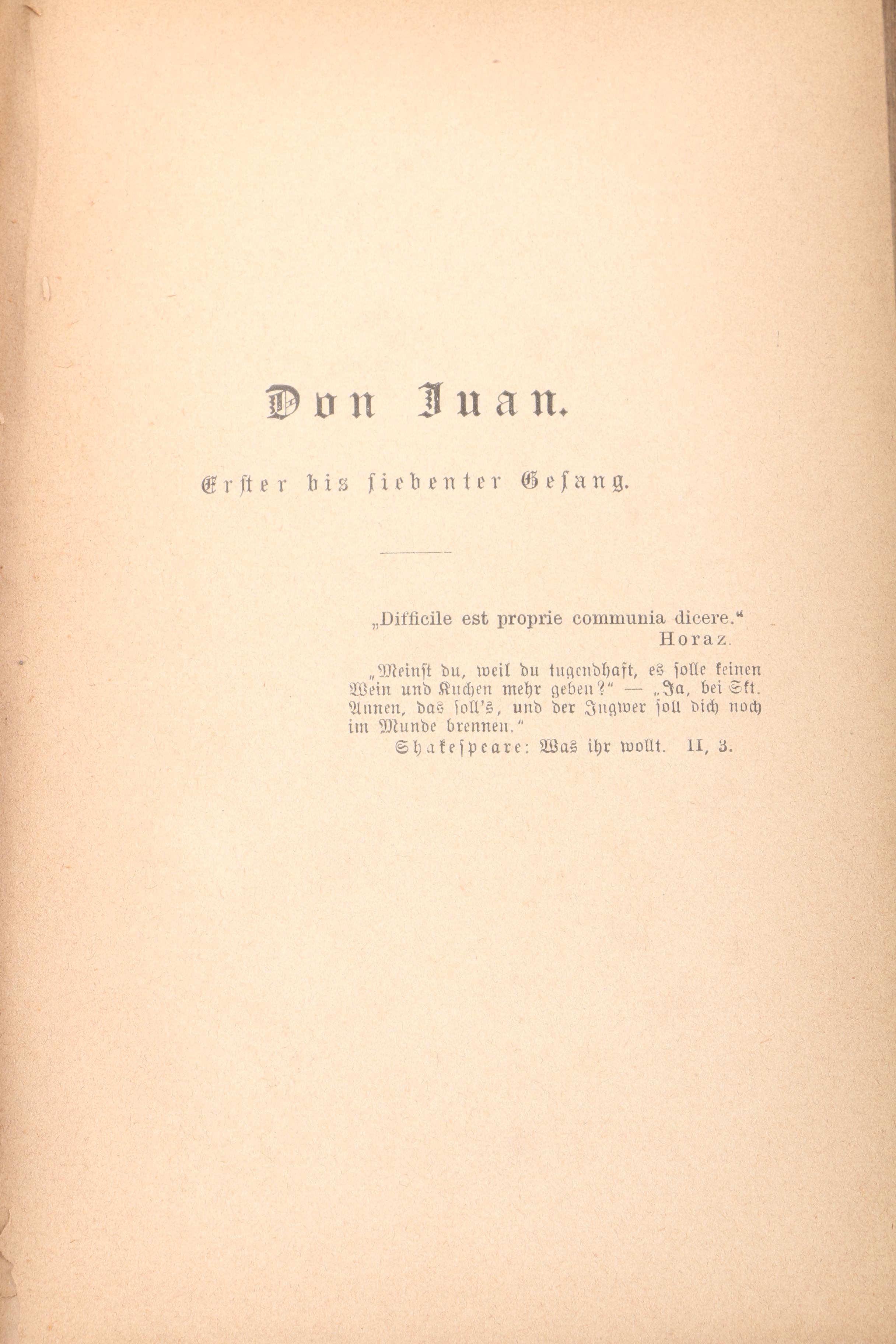 Antique Set of The Works of Lord Byron in German