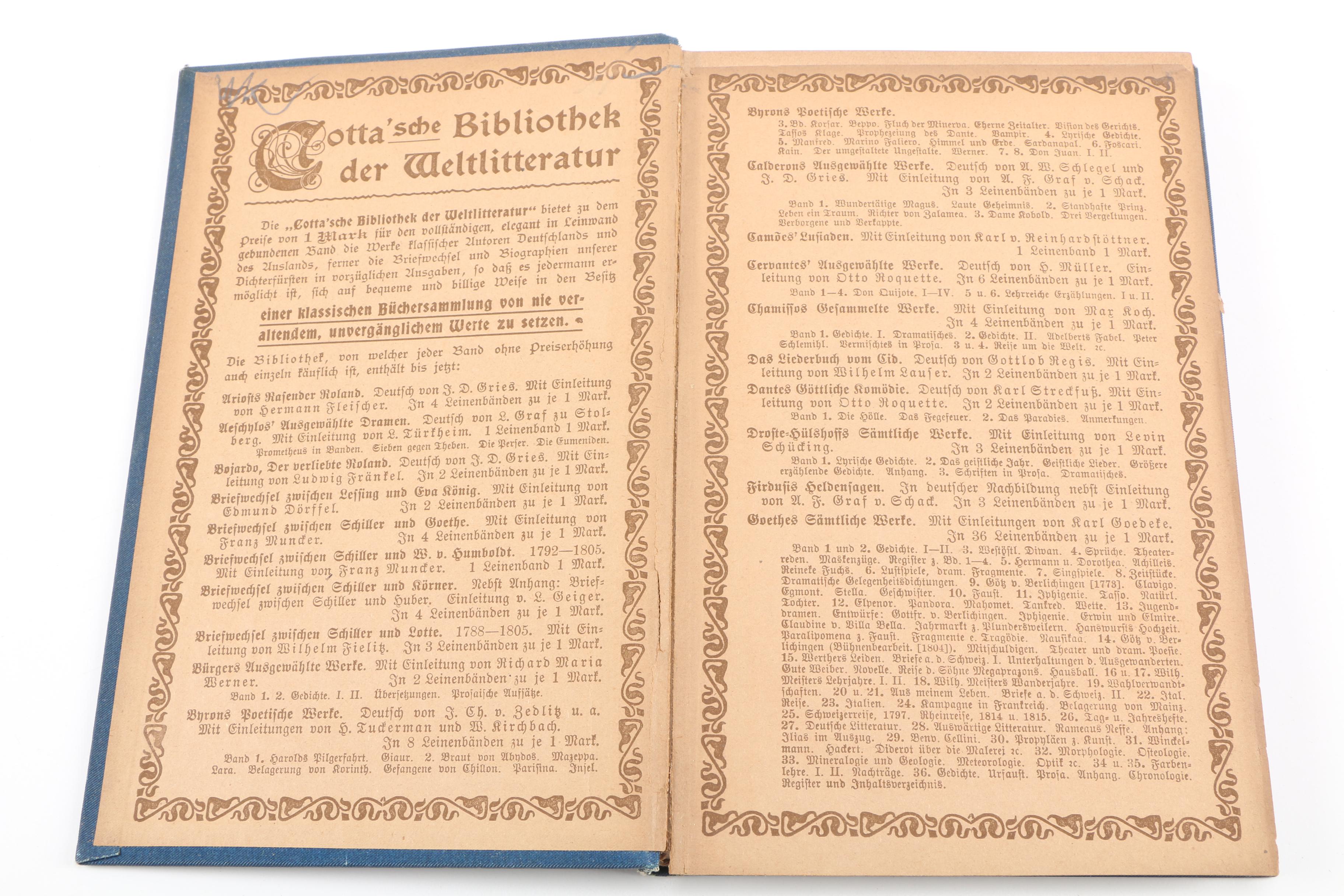 Antique Set of The Works of Lord Byron in German